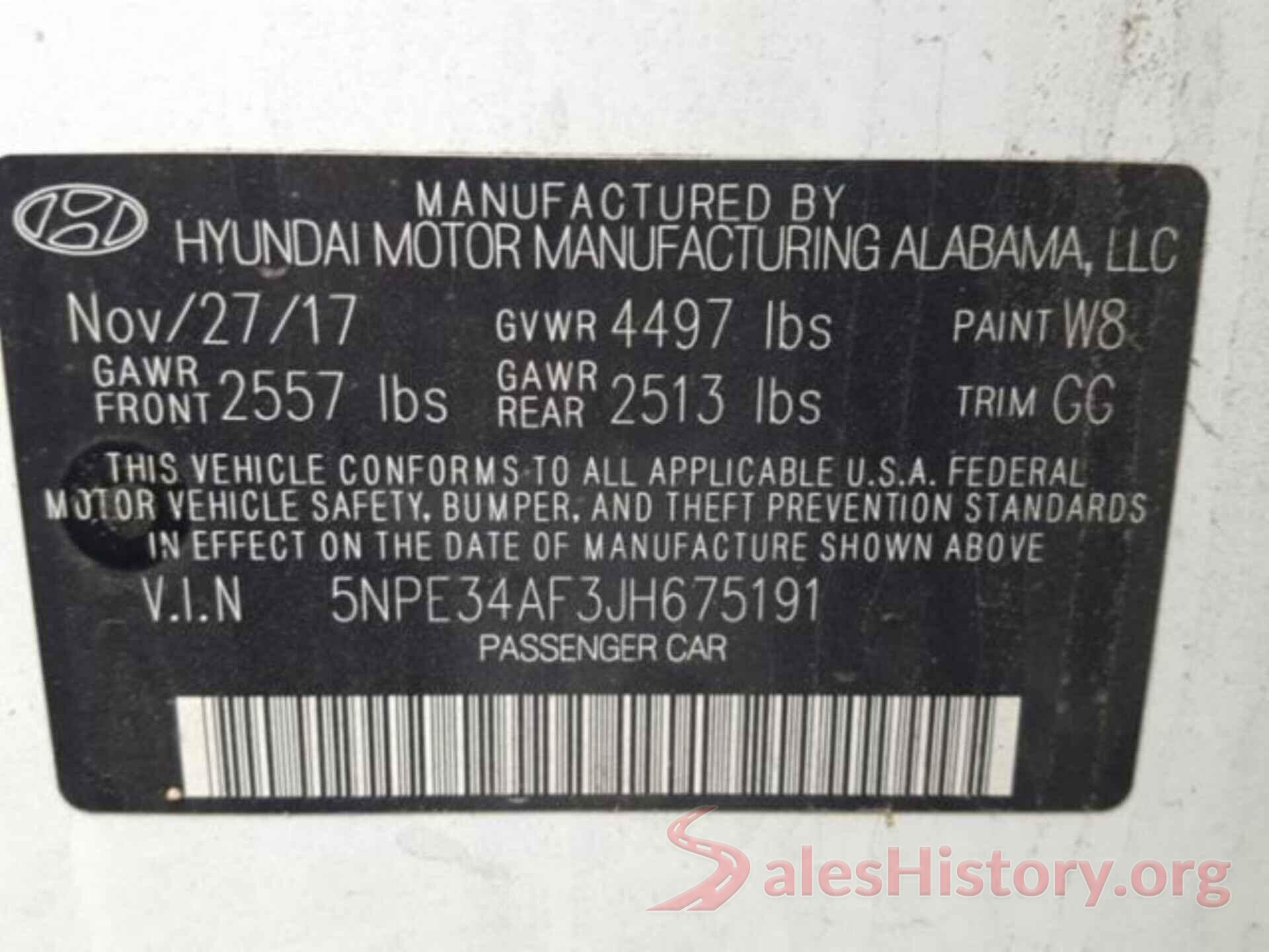 5NPE34AF3JH675191 2018 HYUNDAI SONATA