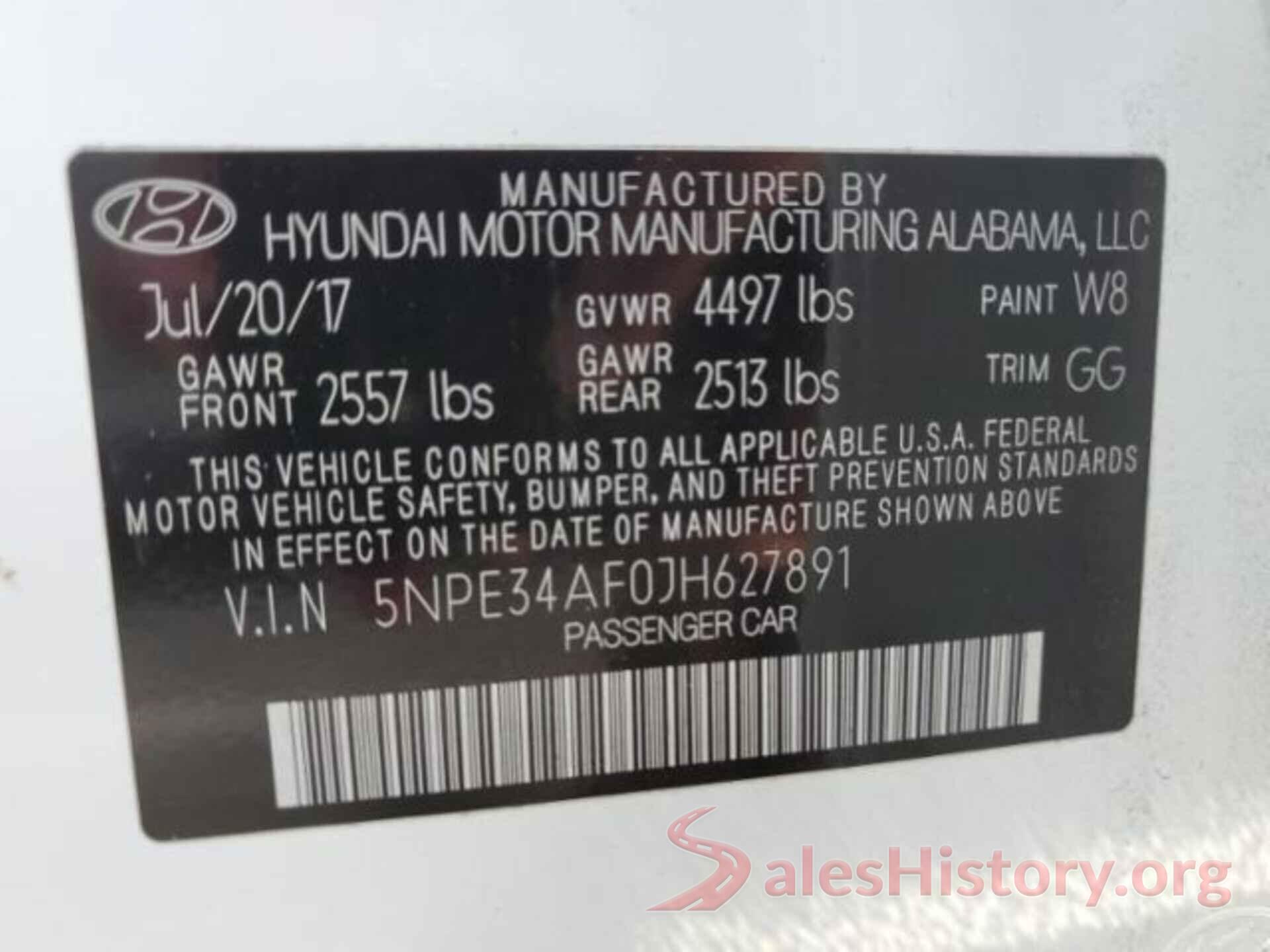 5NPE34AF0JH627891 2018 HYUNDAI SONATA