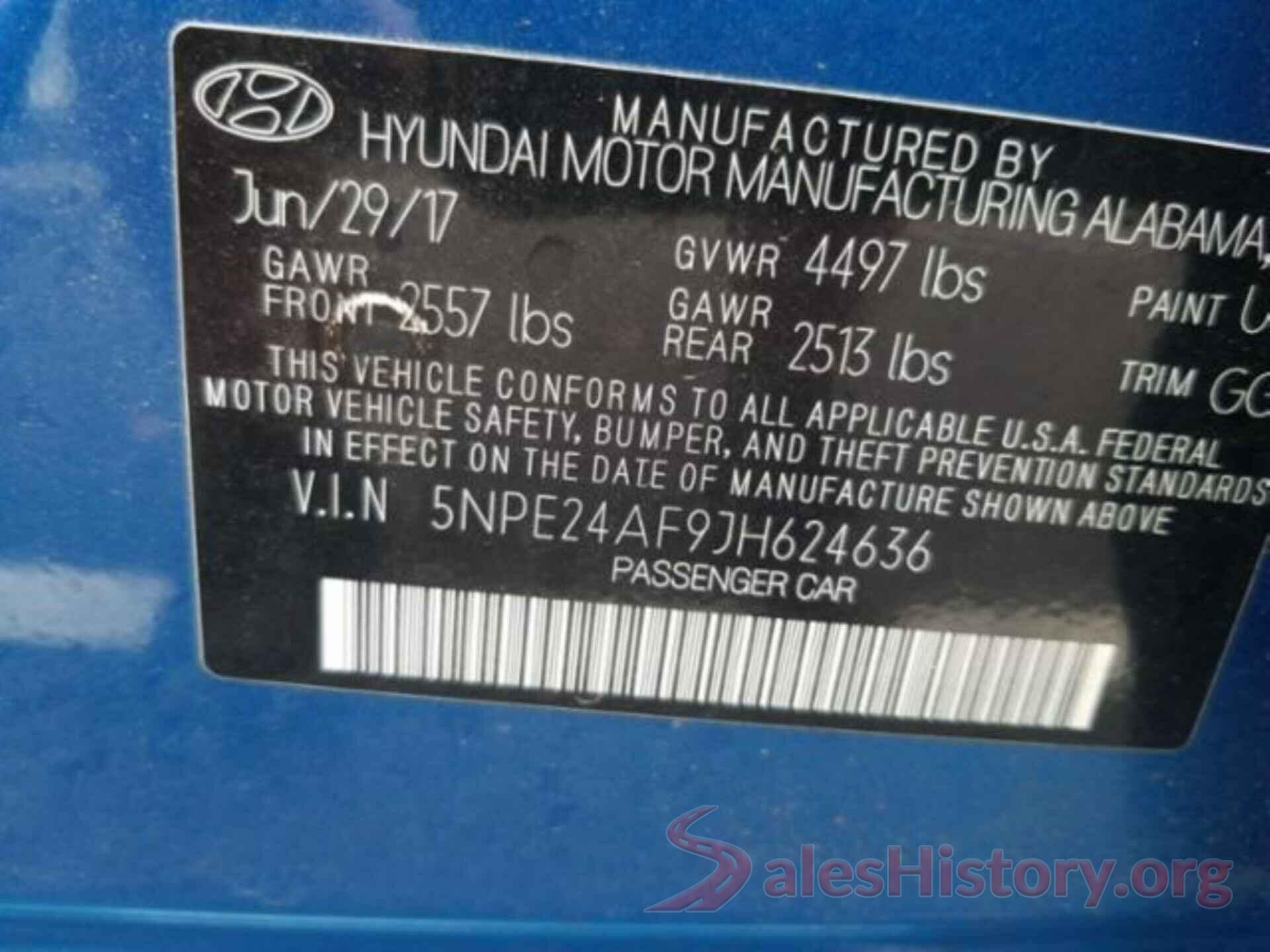 5NPE24AF9JH624636 2018 HYUNDAI SONATA