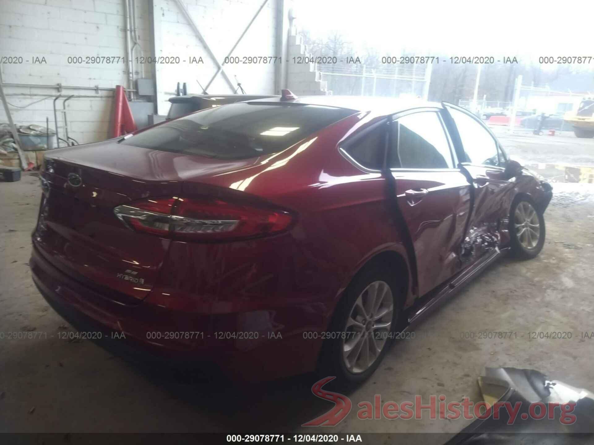 3FA6P0LU6KR221356 2019 FORD FUSION HYBRID