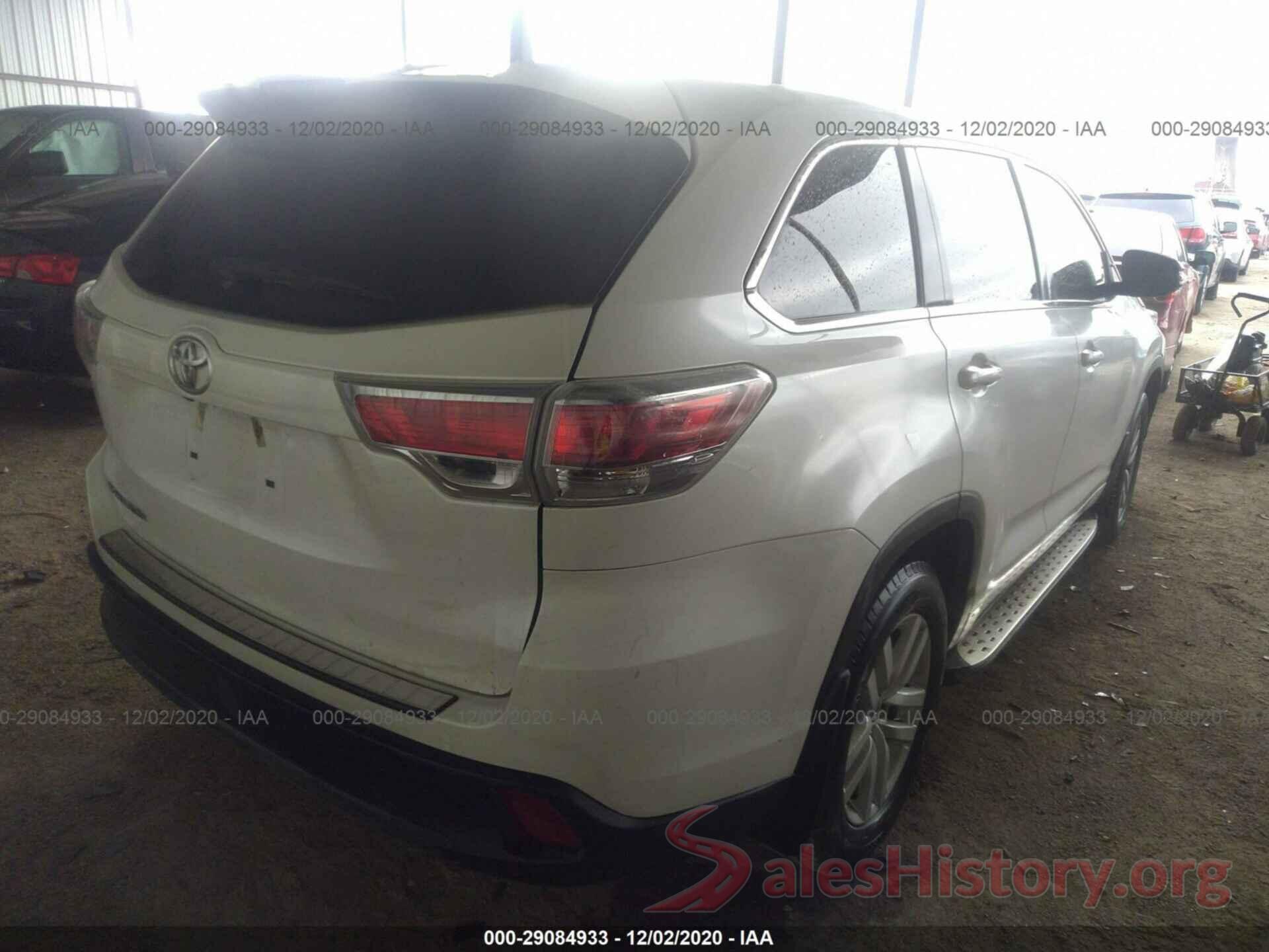 5TDZARFH0GS020438 2016 TOYOTA HIGHLANDER