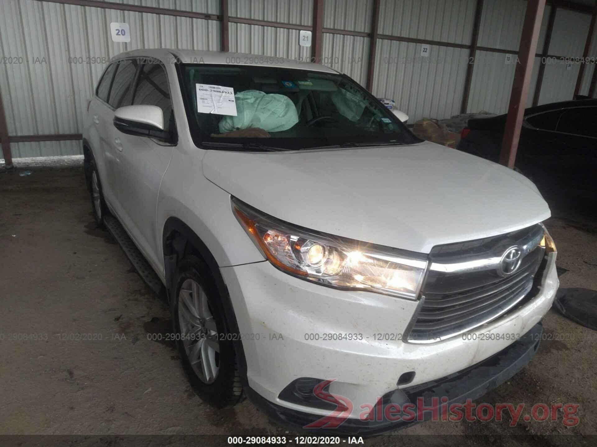 5TDZARFH0GS020438 2016 TOYOTA HIGHLANDER