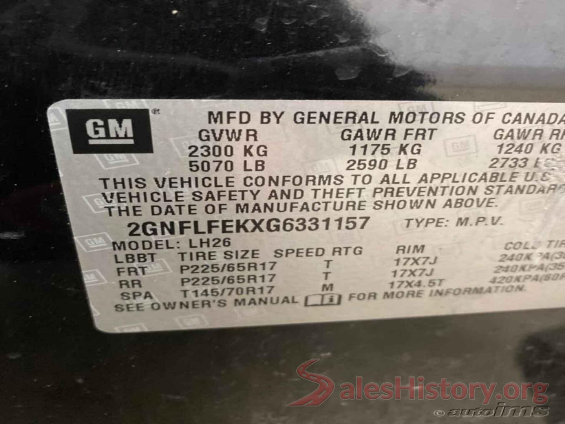 2GNFLFEKXG6331157 2016 CHEVROLET EQUINOX