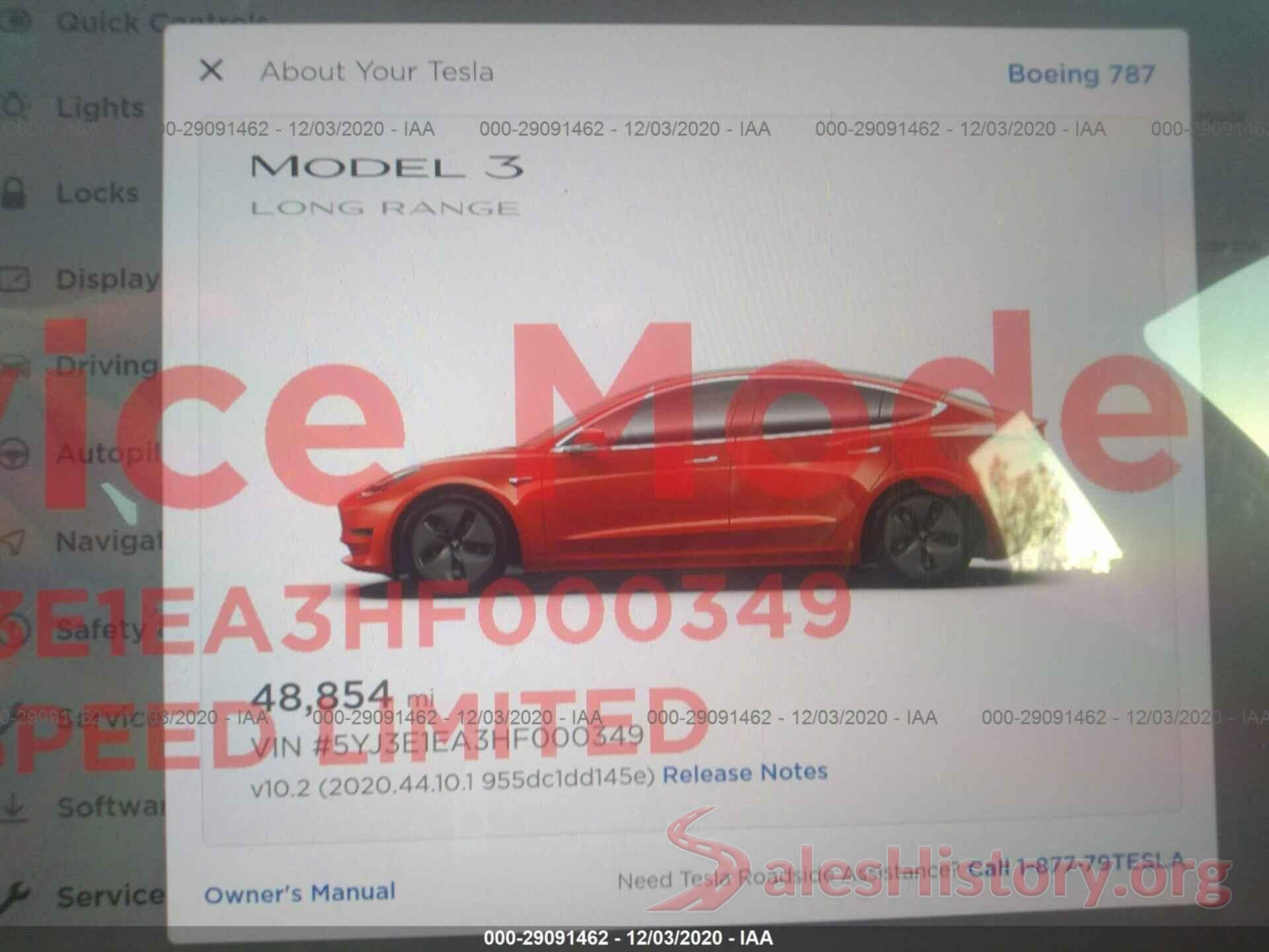 5YJ3E1EA3HF000349 2017 TESLA MODEL 3