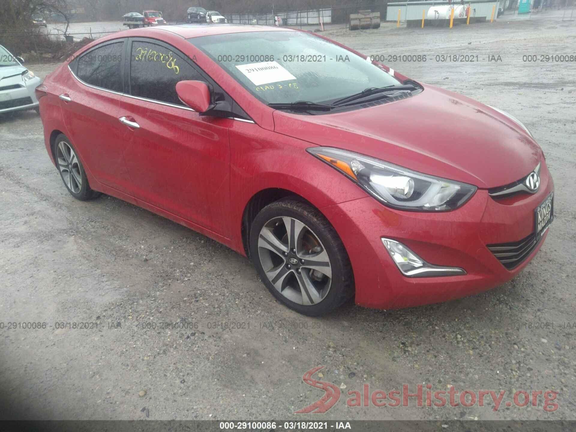 KMHDH4AE4GU523323 2016 HYUNDAI ELANTRA