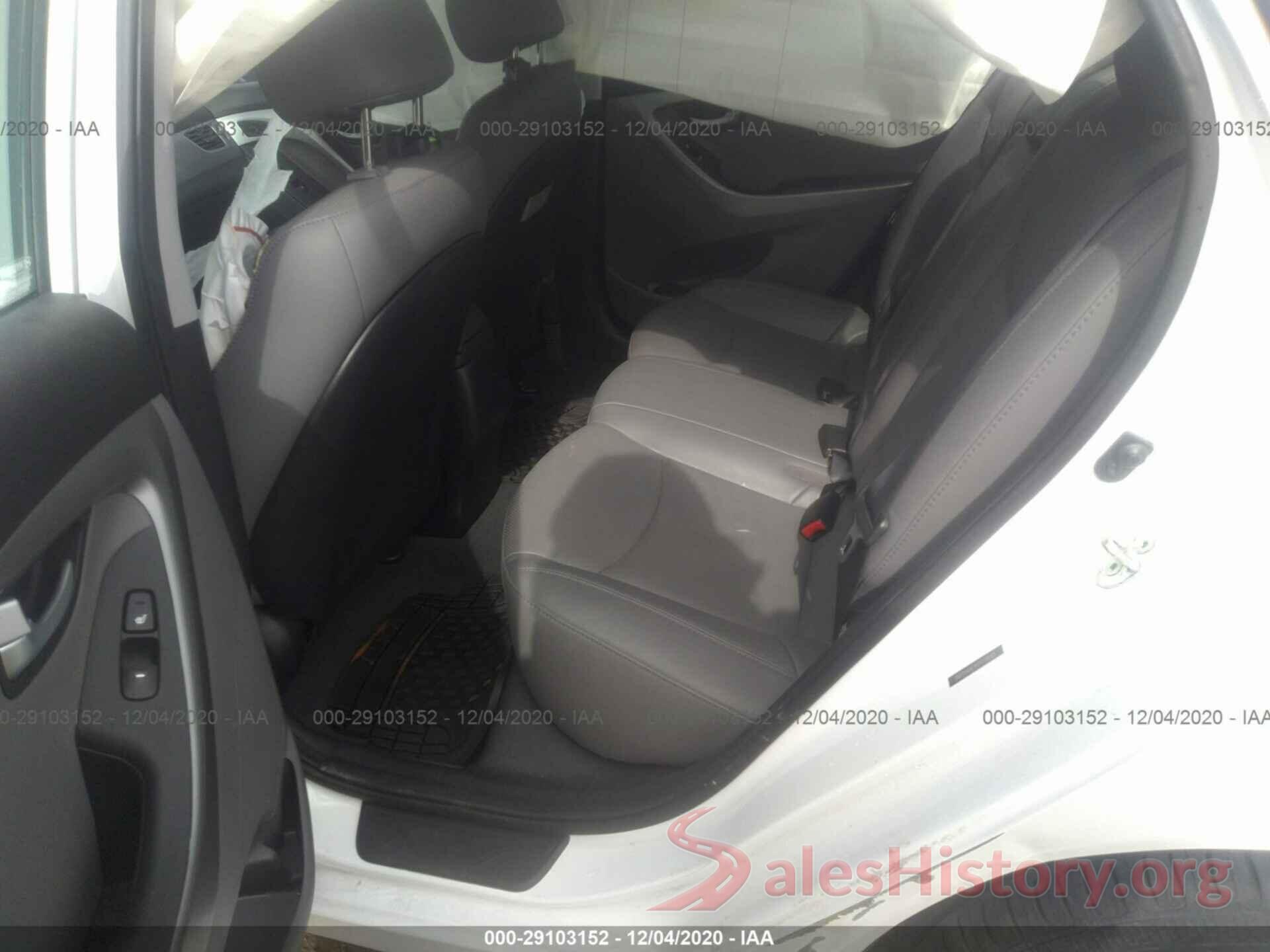 5NPDH4AE8GH774165 2016 HYUNDAI ELANTRA