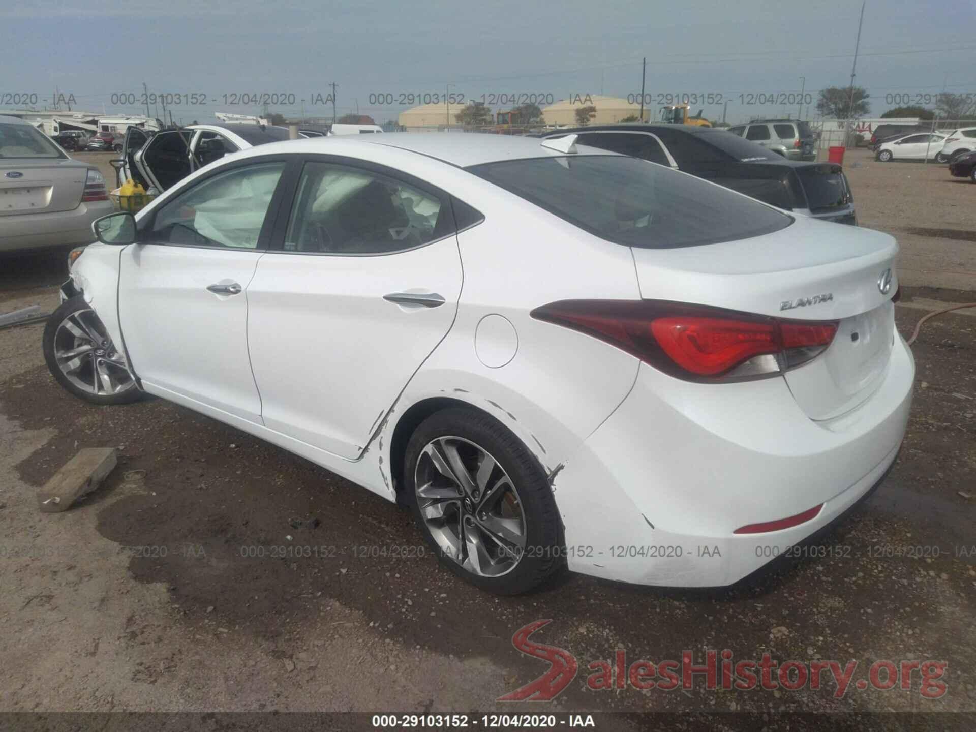 5NPDH4AE8GH774165 2016 HYUNDAI ELANTRA