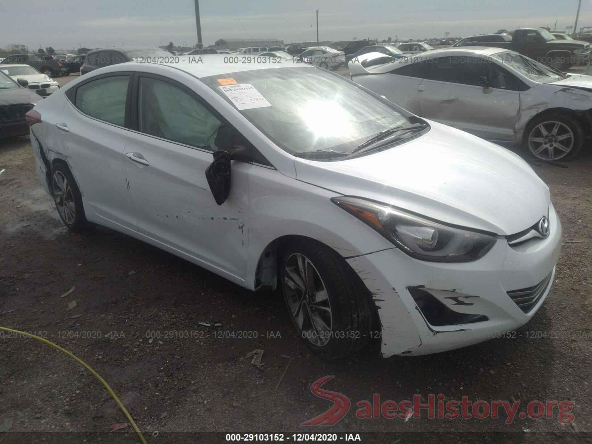 5NPDH4AE8GH774165 2016 HYUNDAI ELANTRA