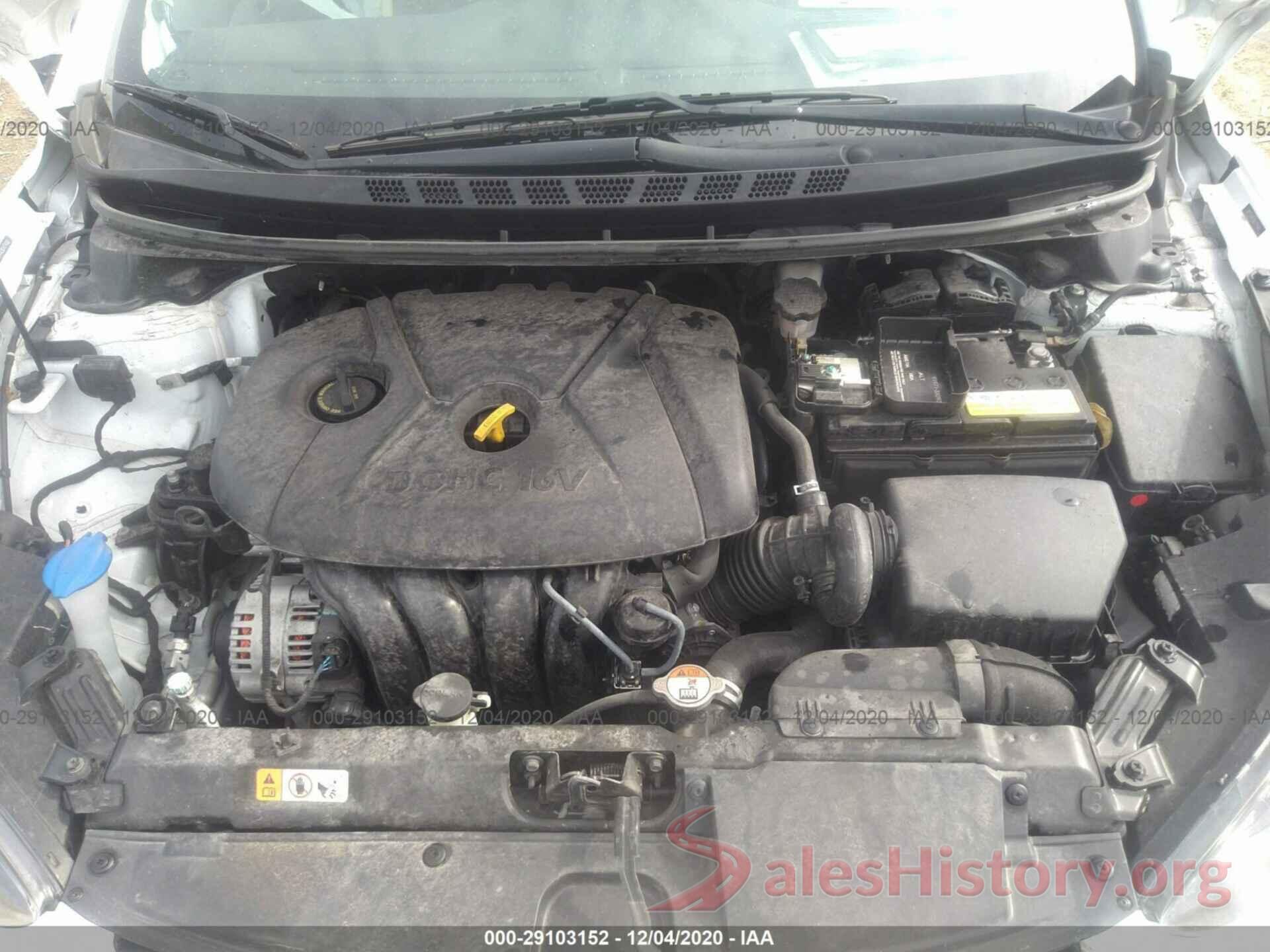 5NPDH4AE8GH774165 2016 HYUNDAI ELANTRA