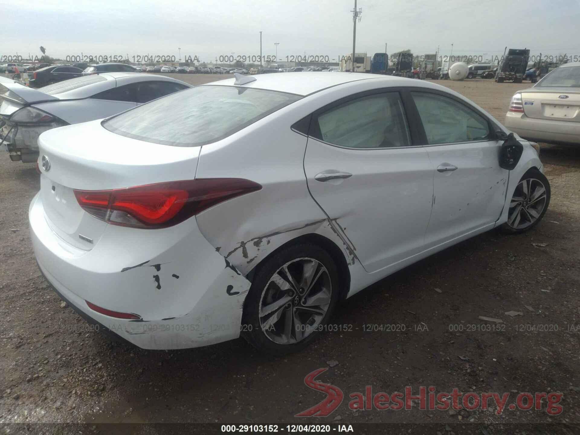 5NPDH4AE8GH774165 2016 HYUNDAI ELANTRA