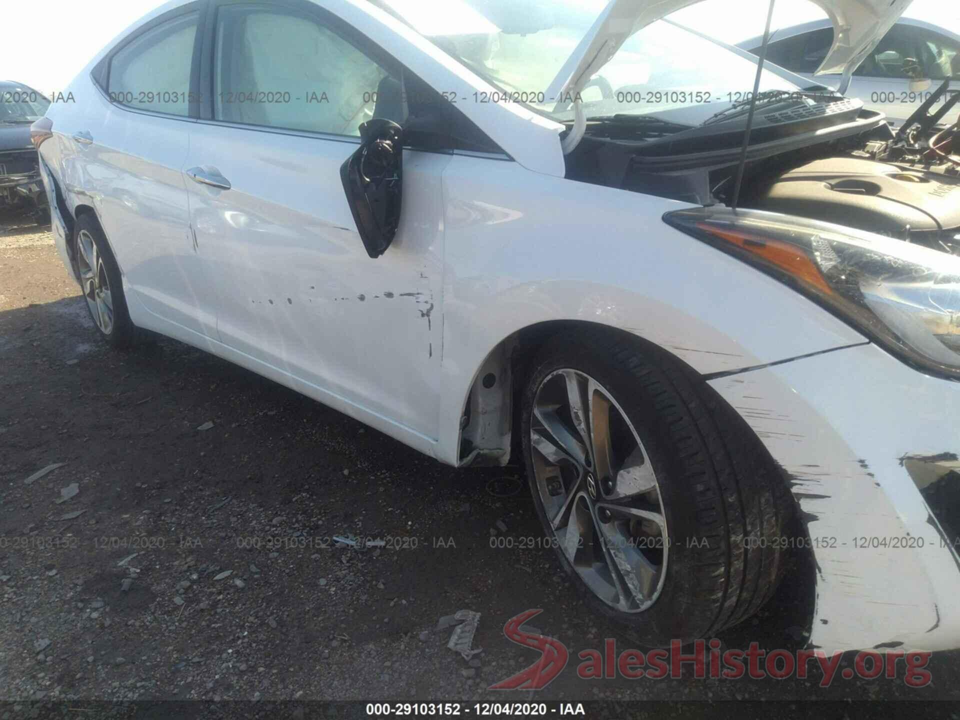 5NPDH4AE8GH774165 2016 HYUNDAI ELANTRA