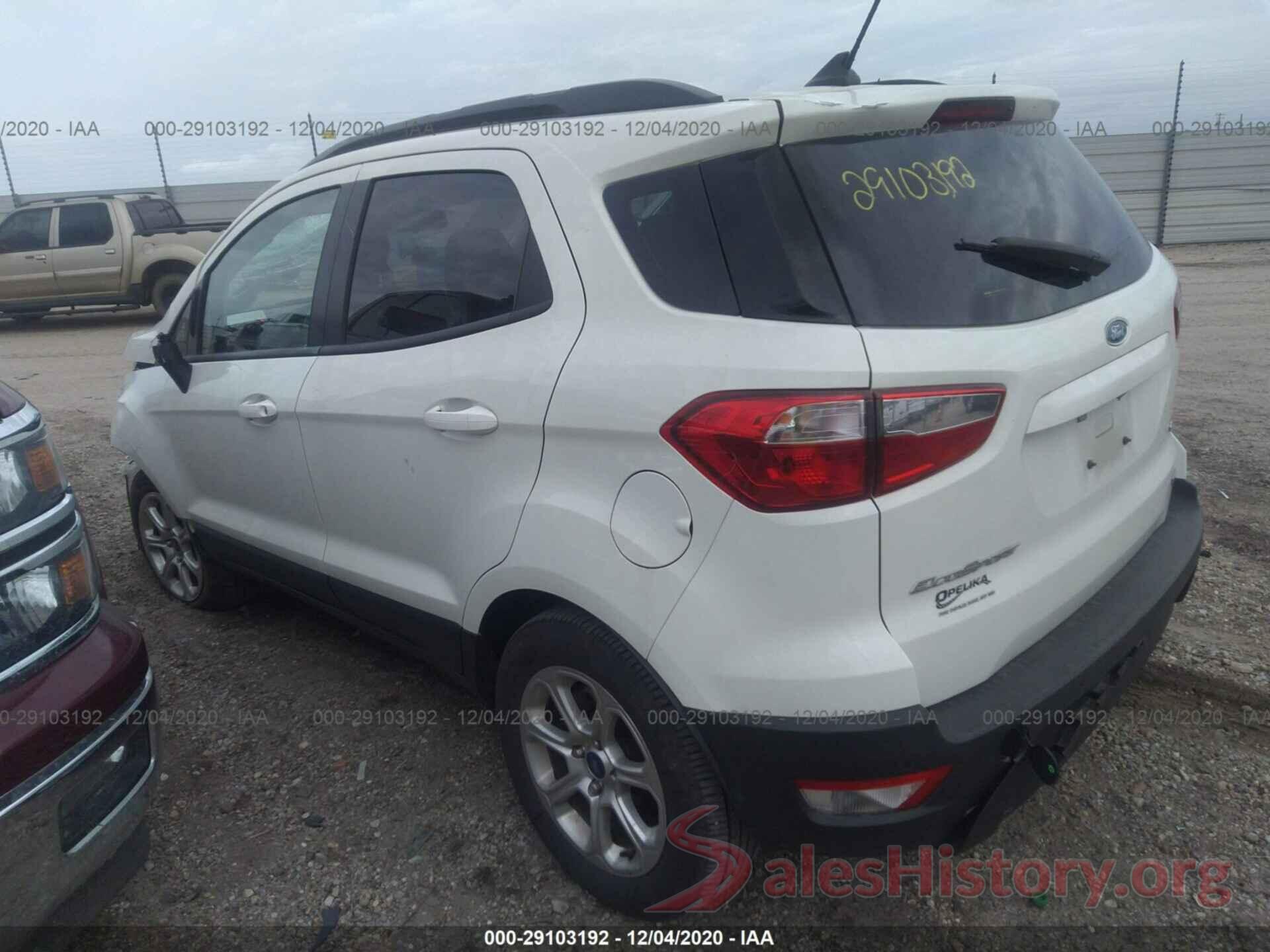 MAJ3S2GE0KC287285 2019 FORD ECOSPORT