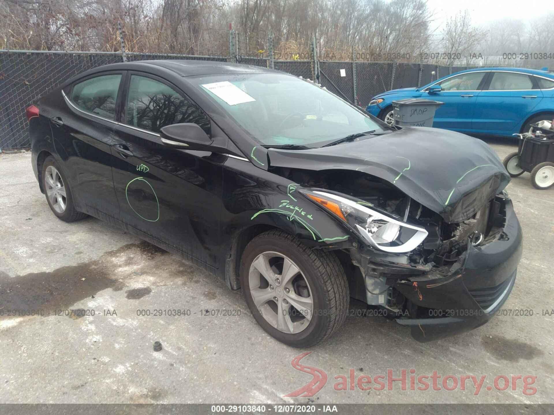 5NPDH4AE6GH712845 2016 HYUNDAI ELANTRA