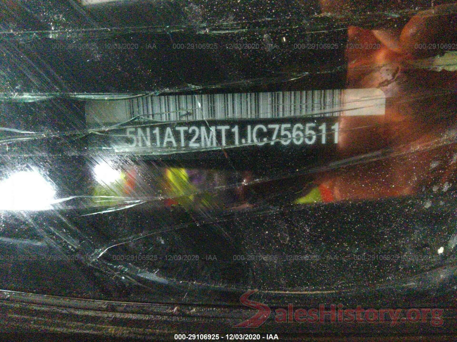 5N1AT2MT1JC756511 2018 NISSAN ROGUE