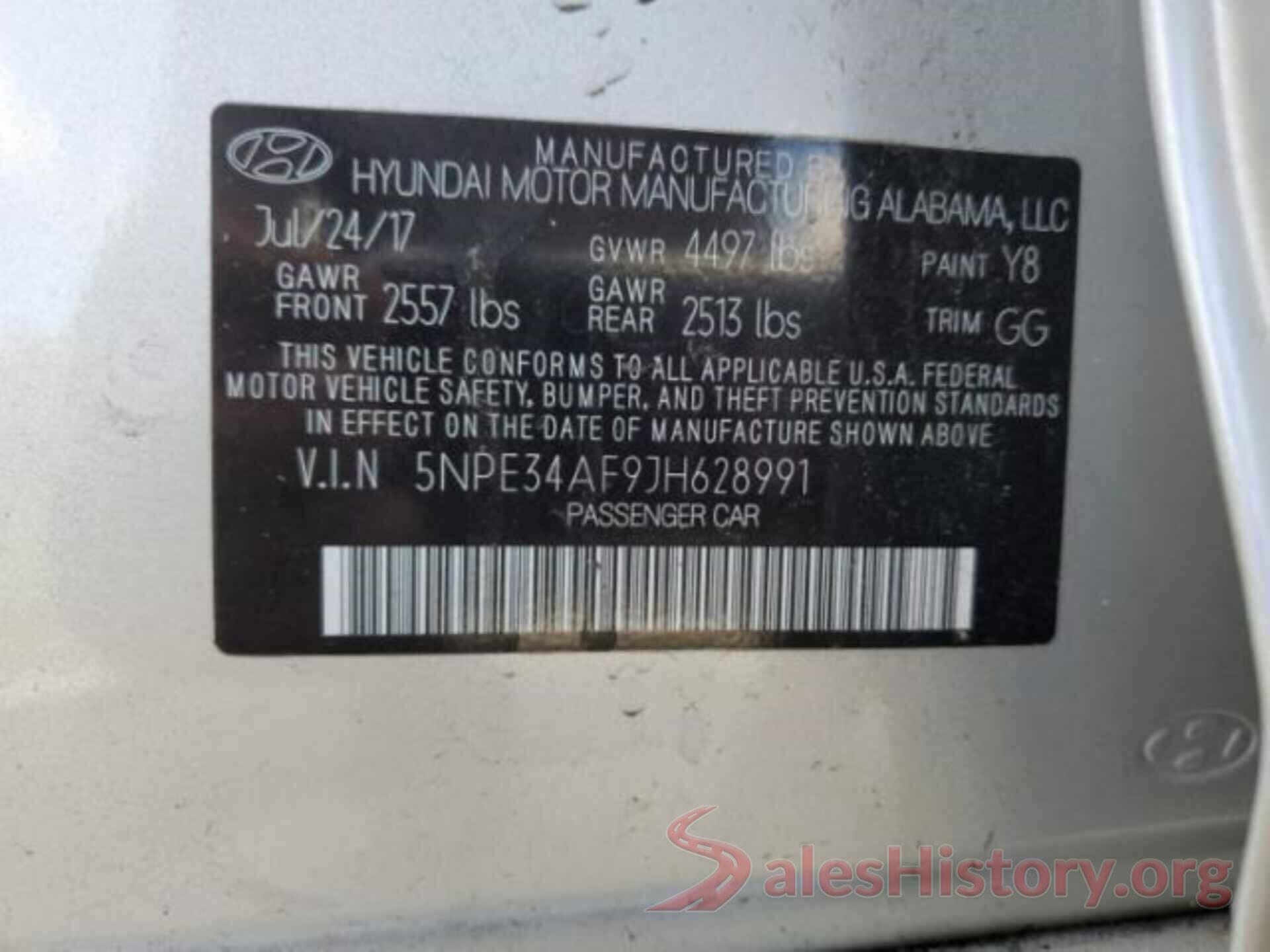 5NPE34AF9JH628991 2018 HYUNDAI SONATA