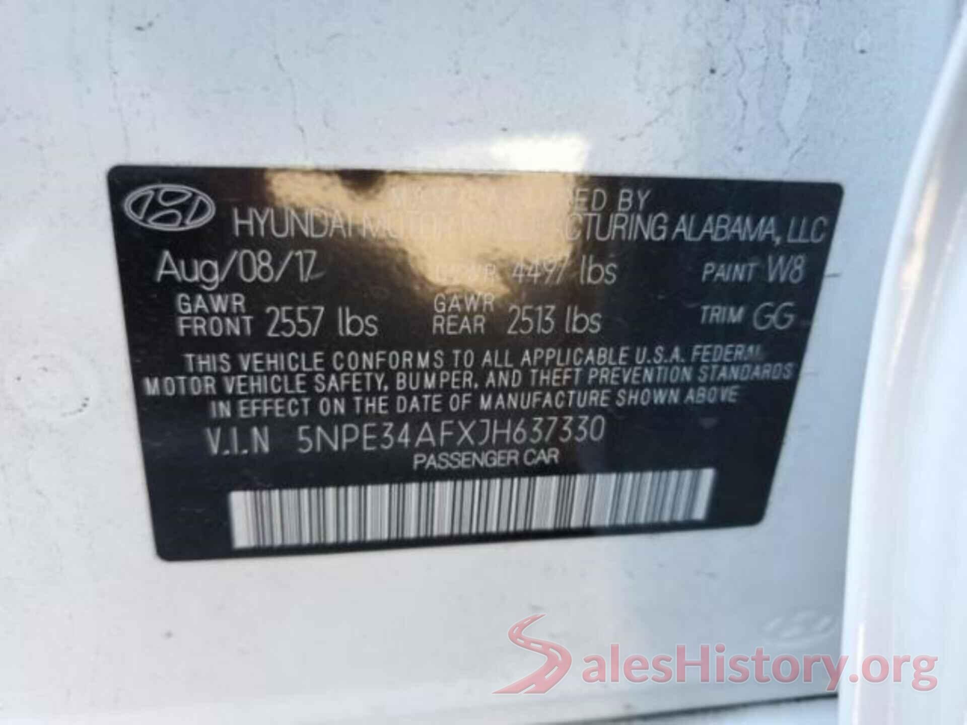 5NPE34AFXJH637330 2018 HYUNDAI SONATA