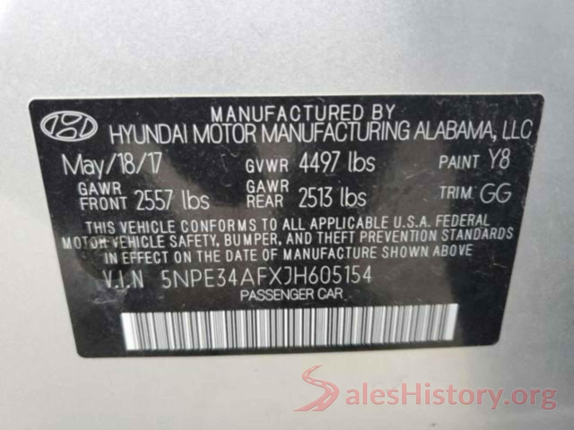 5NPE34AFXJH605154 2018 HYUNDAI SONATA