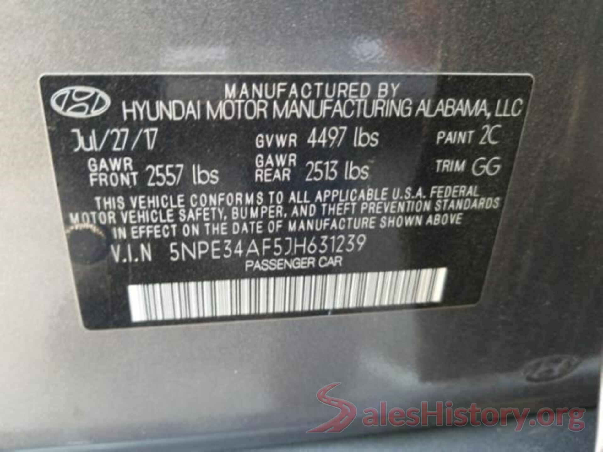 5NPE34AF5JH631239 2018 HYUNDAI SONATA