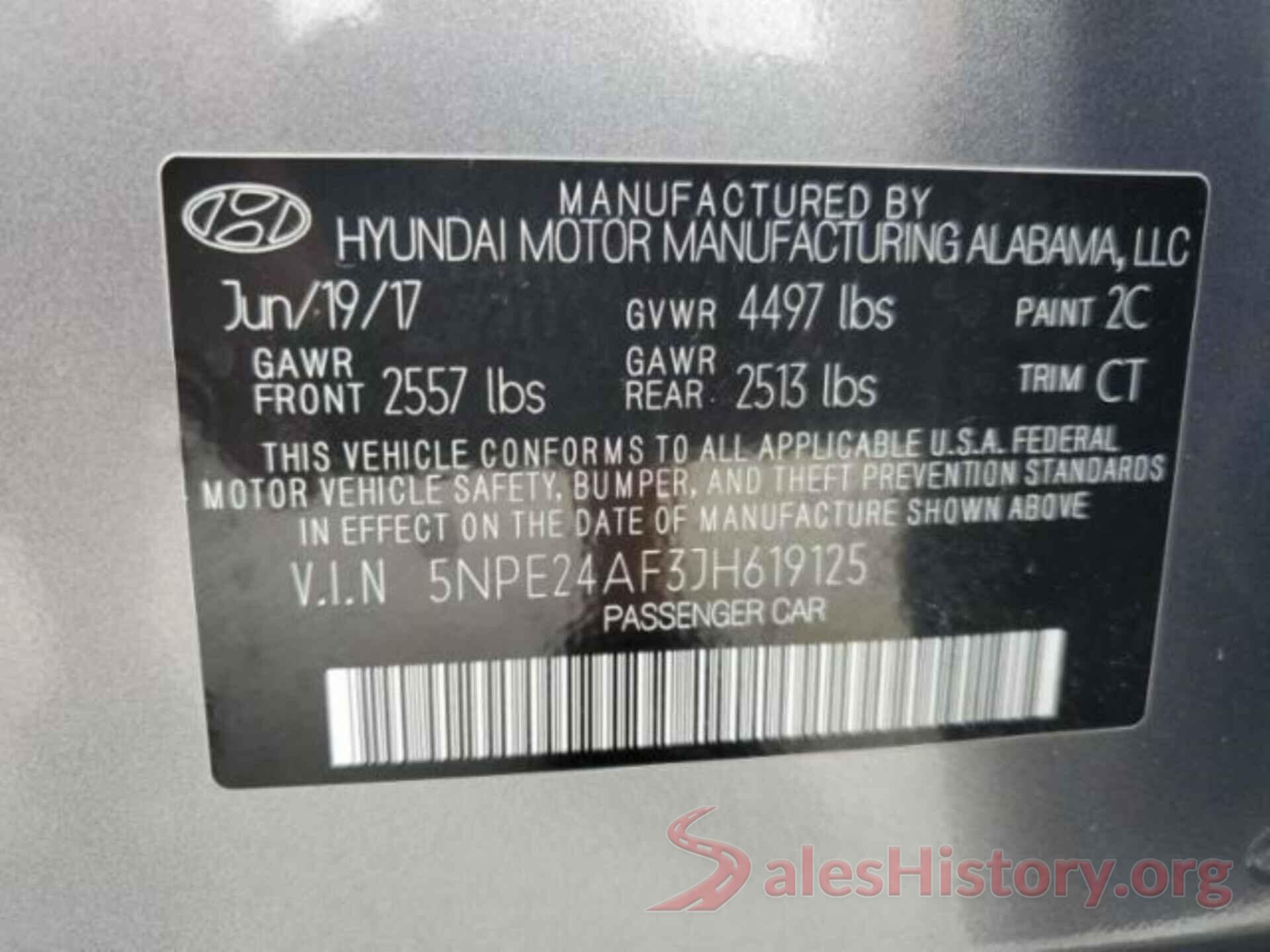 5NPE24AF3JH619125 2018 HYUNDAI SONATA