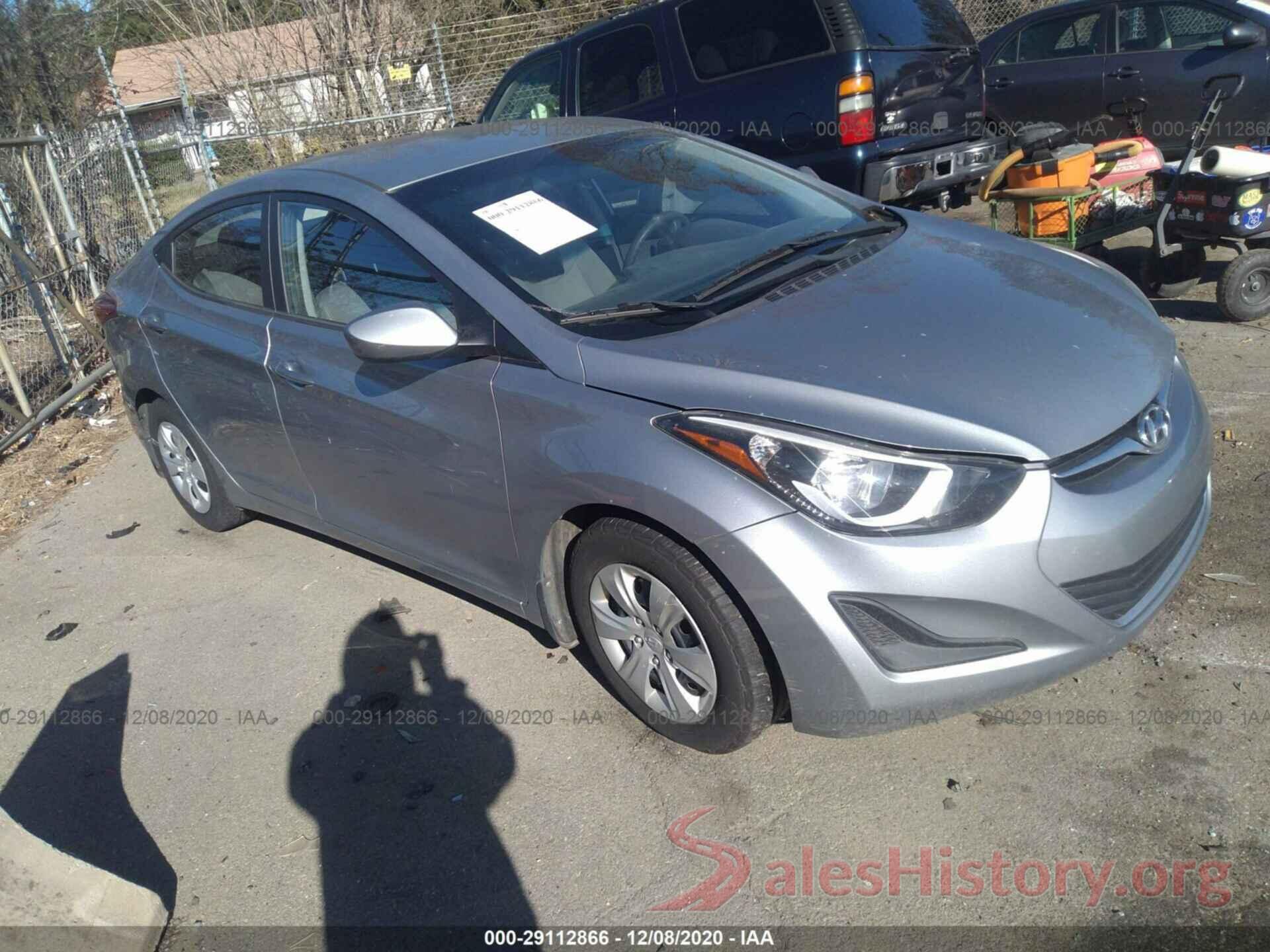 5NPDH4AE7GH672436 2016 HYUNDAI ELANTRA