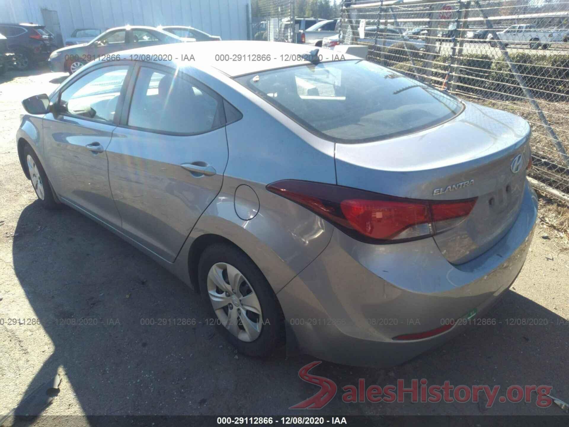 5NPDH4AE7GH672436 2016 HYUNDAI ELANTRA