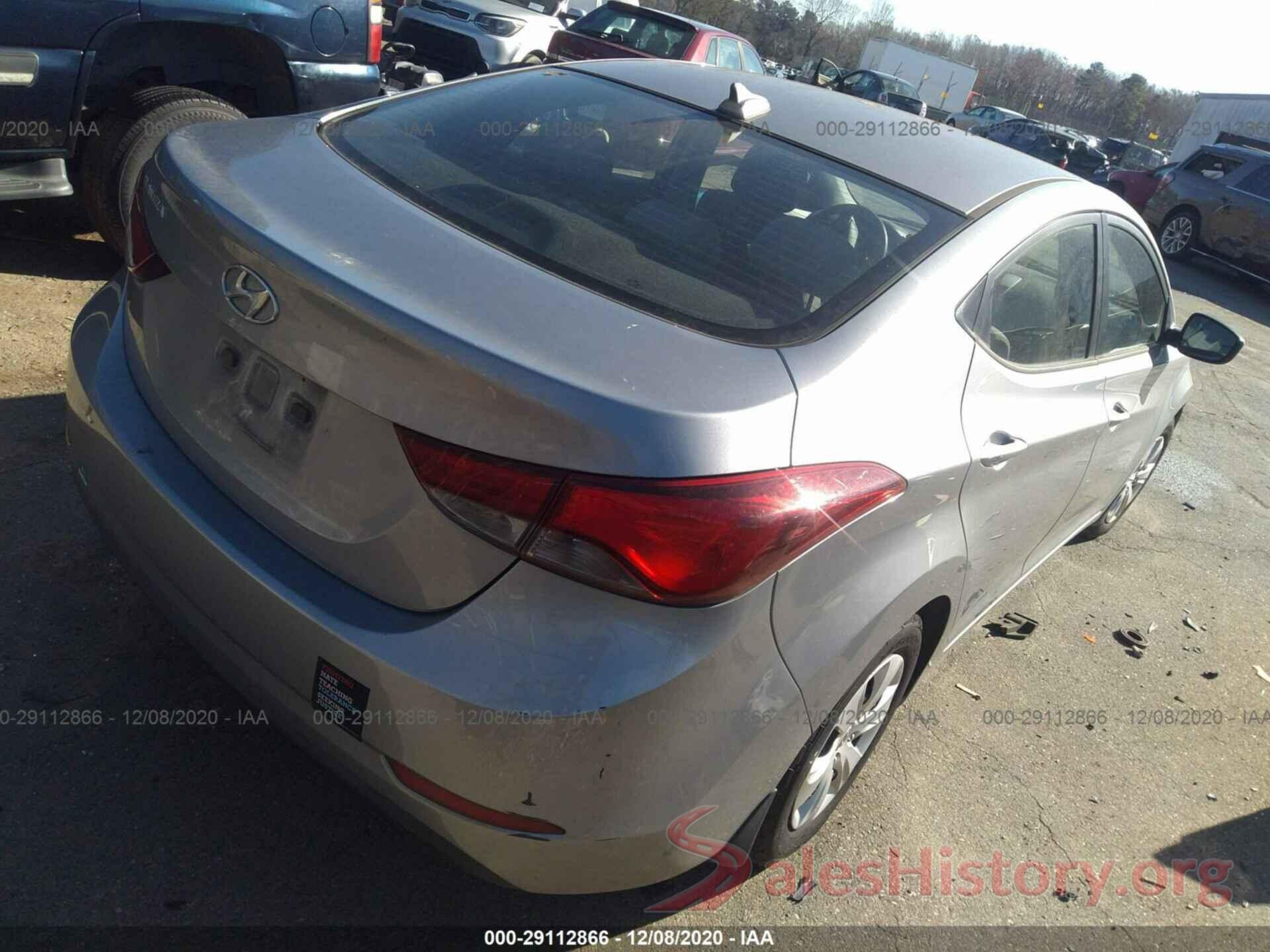 5NPDH4AE7GH672436 2016 HYUNDAI ELANTRA