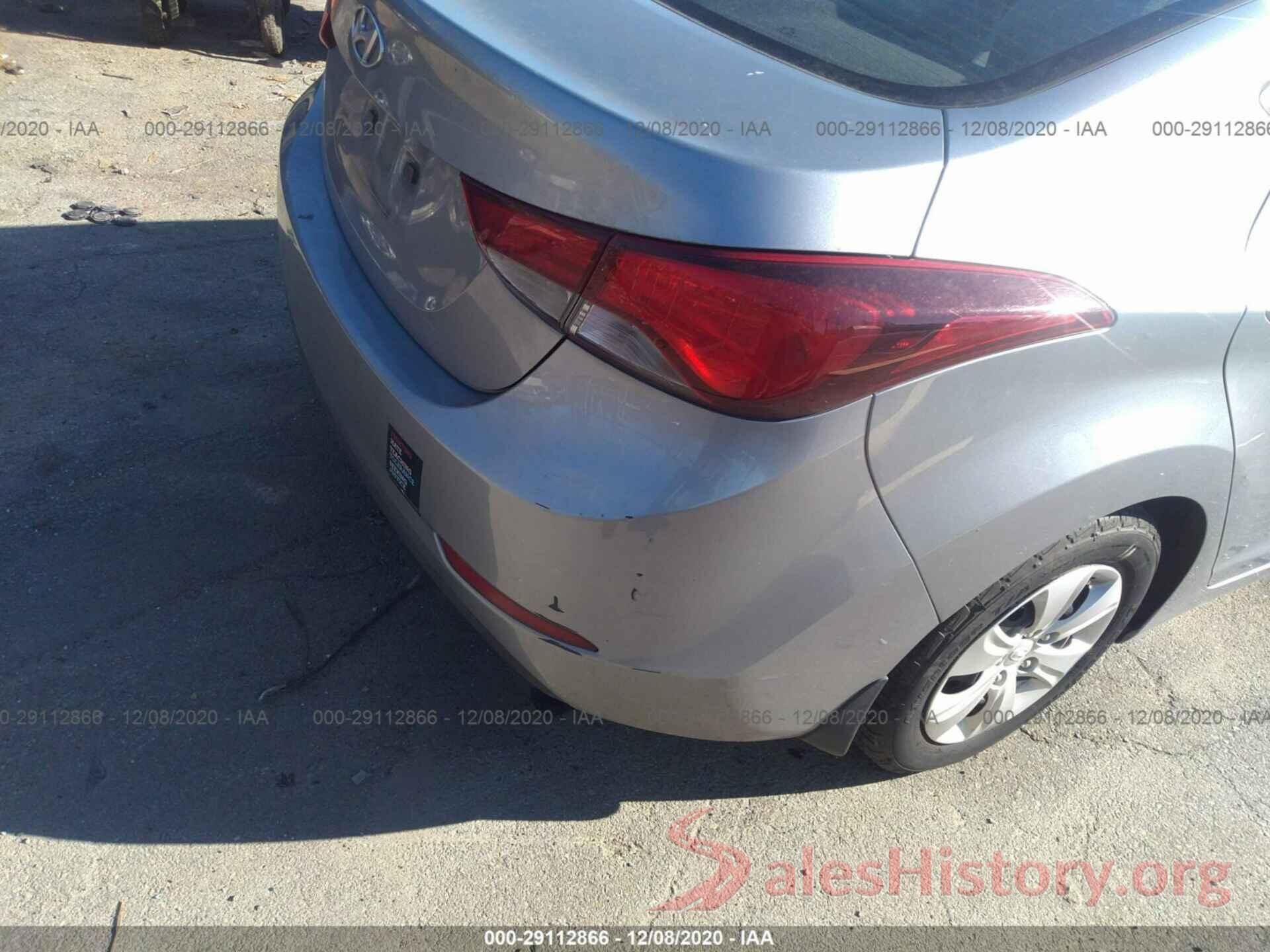 5NPDH4AE7GH672436 2016 HYUNDAI ELANTRA