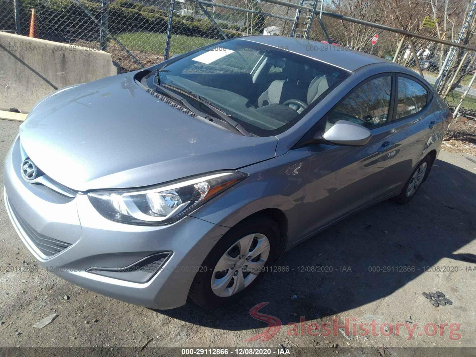 5NPDH4AE7GH672436 2016 HYUNDAI ELANTRA