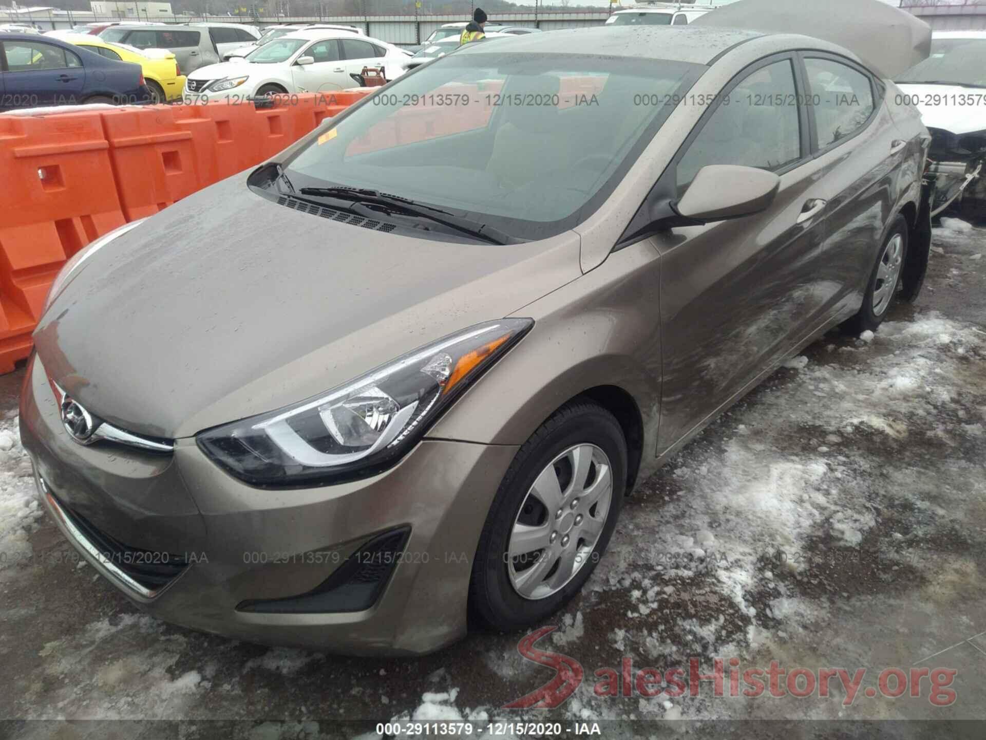 5NPDH4AEXGH711522 2016 HYUNDAI ELANTRA