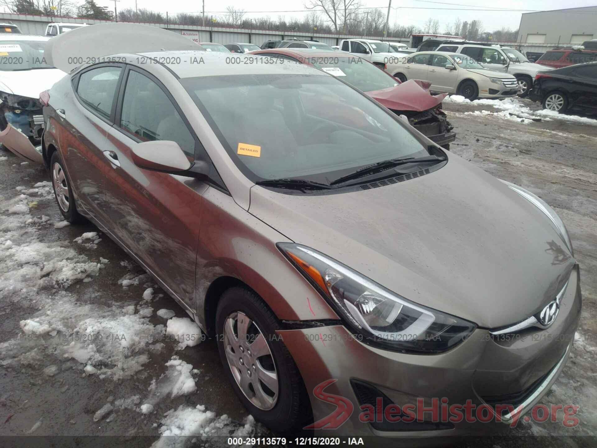 5NPDH4AEXGH711522 2016 HYUNDAI ELANTRA