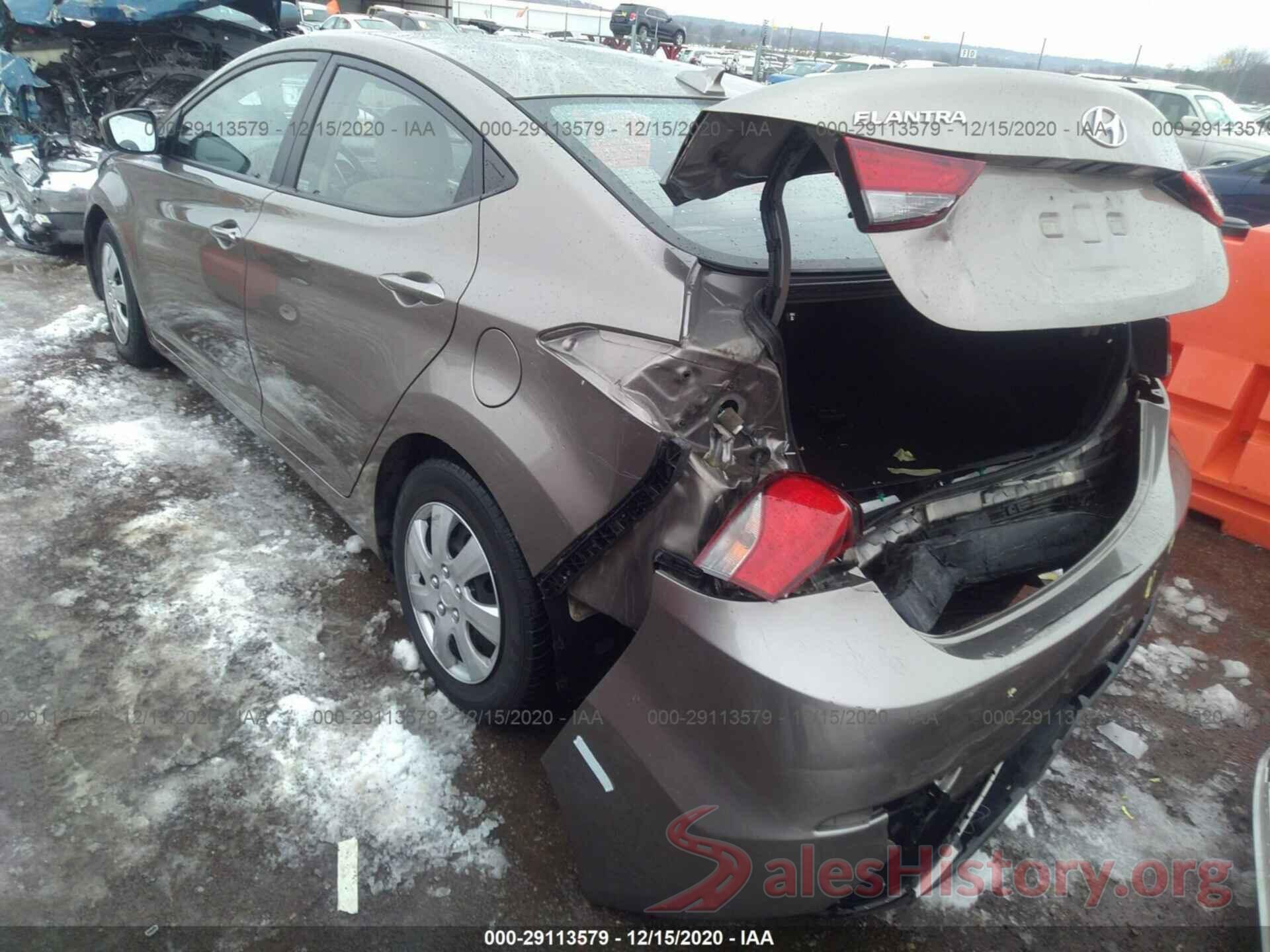 5NPDH4AEXGH711522 2016 HYUNDAI ELANTRA