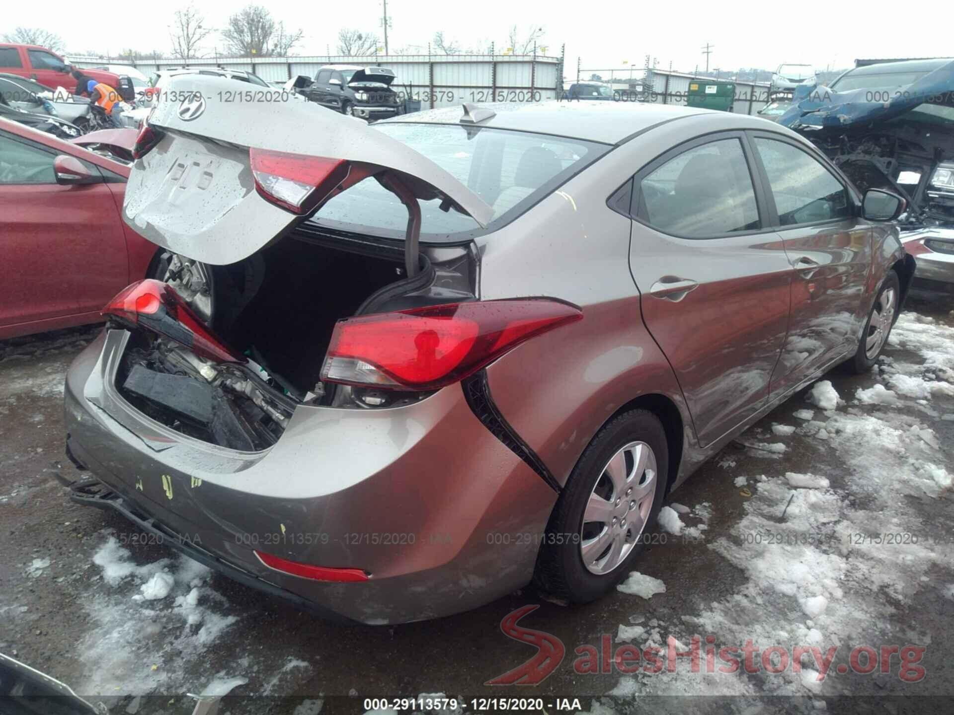 5NPDH4AEXGH711522 2016 HYUNDAI ELANTRA