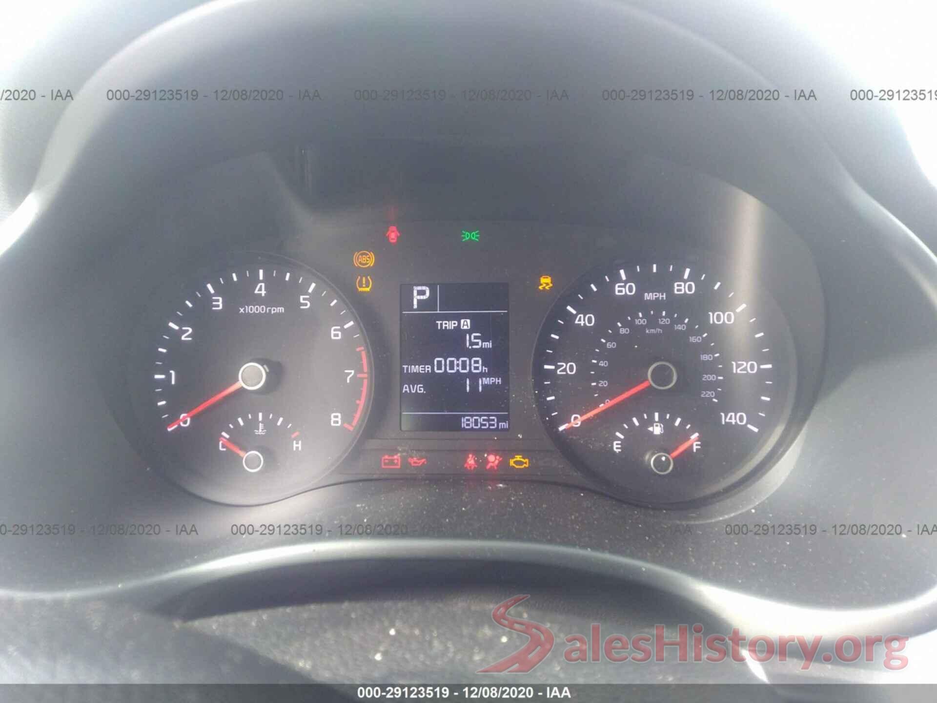 3KPA24AD1LE294284 2020 KIA RIO