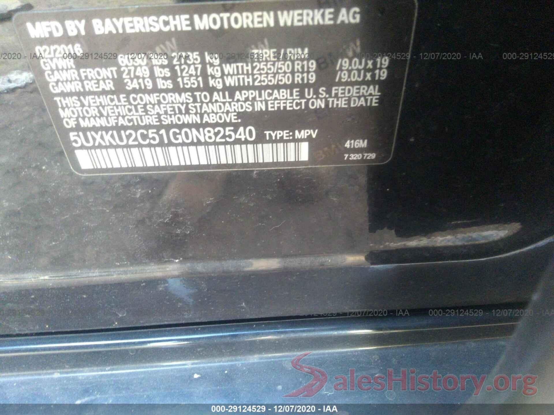 5UXKU2C51G0N82540 2016 BMW X6