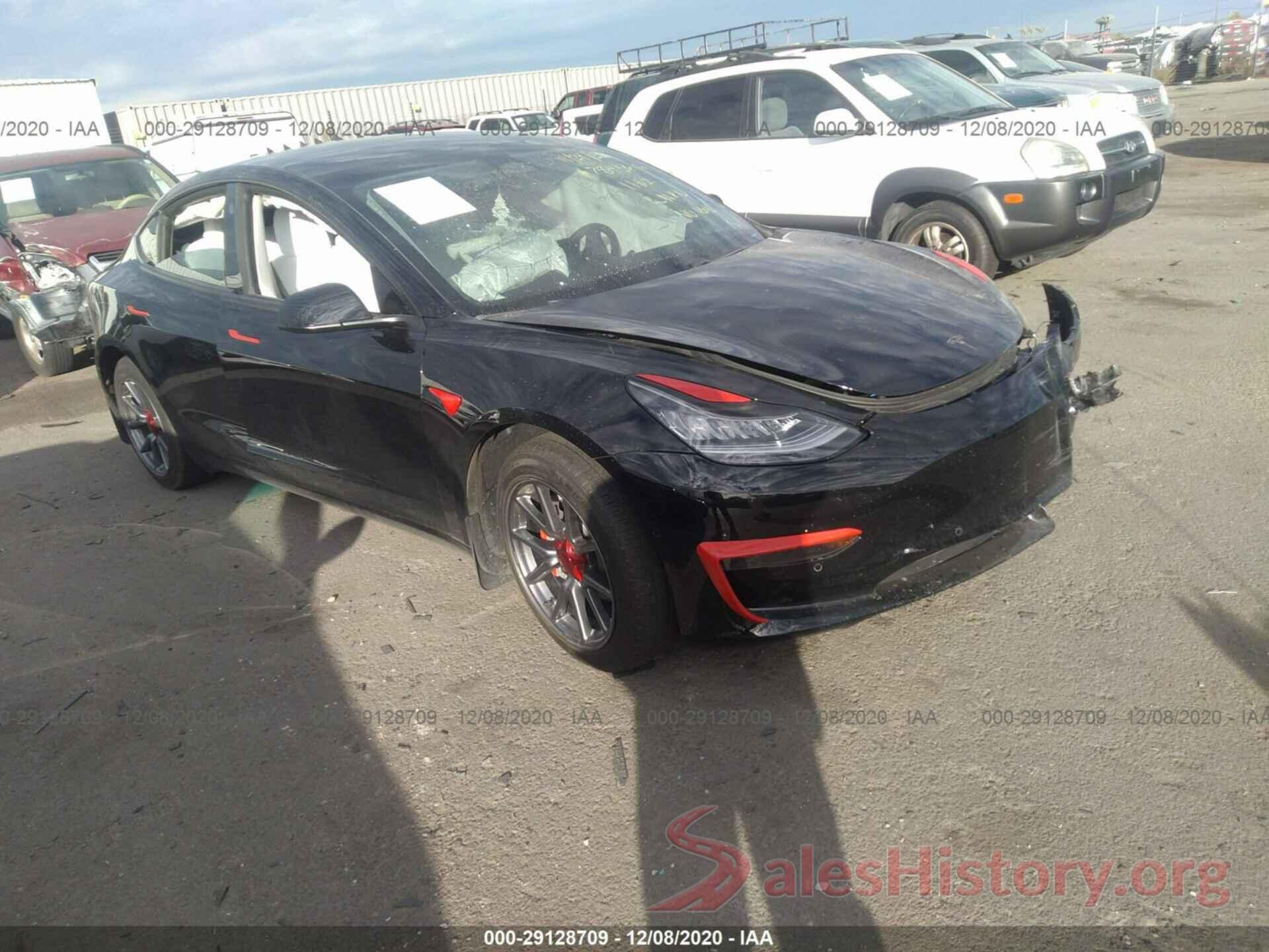 5YJ3E1EA4LF745975 2020 TESLA MODEL 3