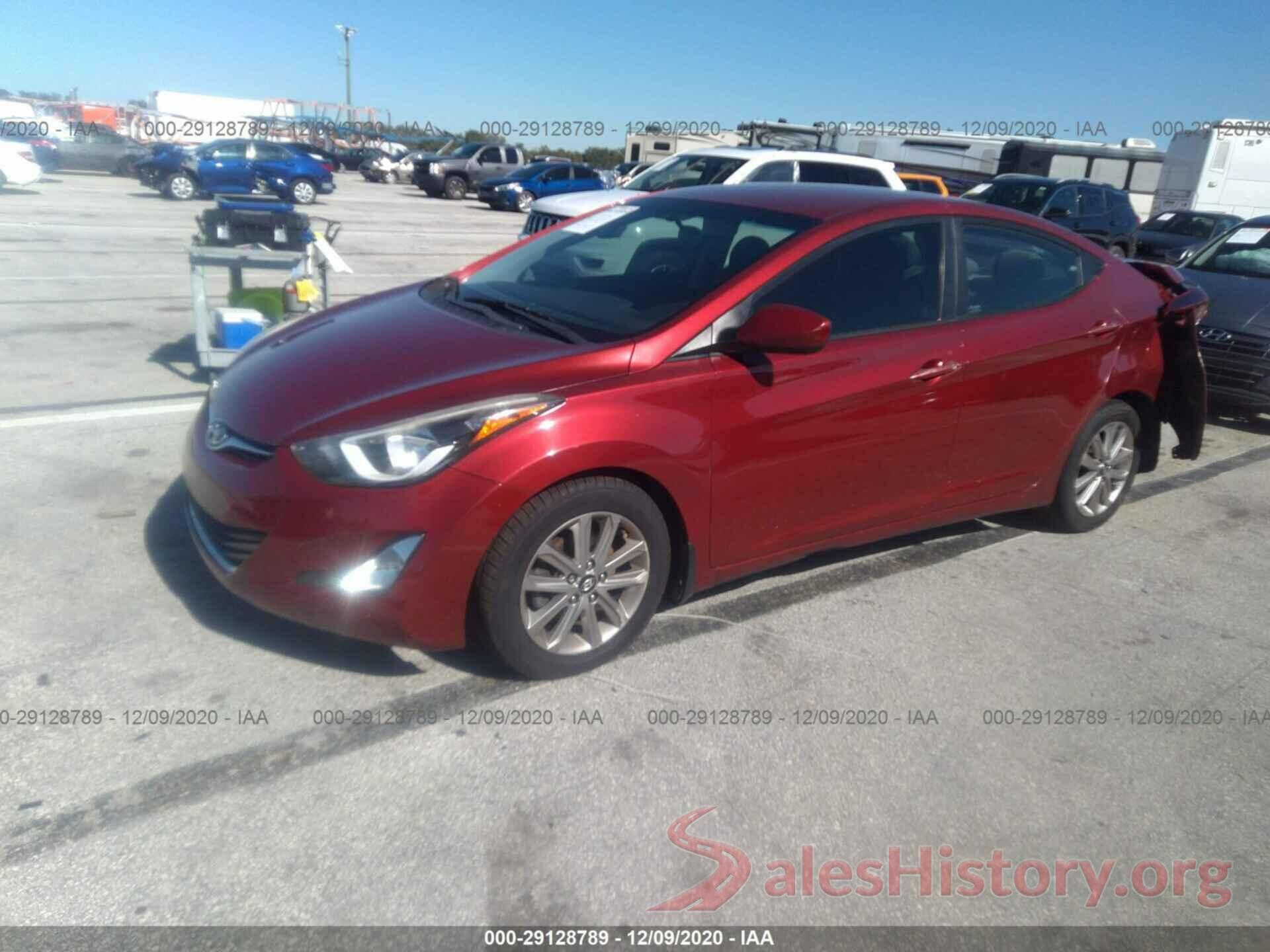 5NPDH4AE8GH761836 2016 HYUNDAI ELANTRA