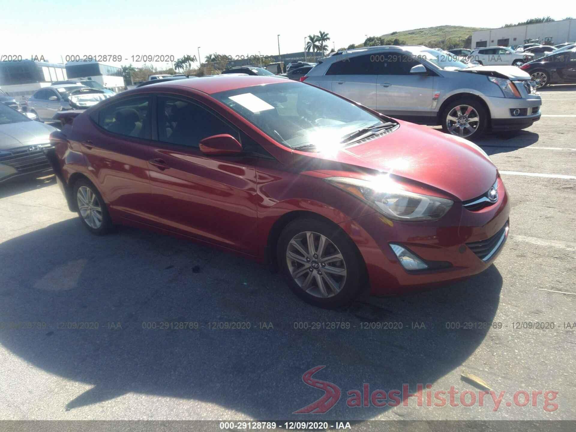 5NPDH4AE8GH761836 2016 HYUNDAI ELANTRA