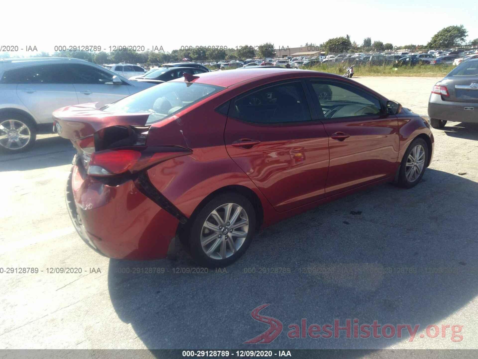 5NPDH4AE8GH761836 2016 HYUNDAI ELANTRA