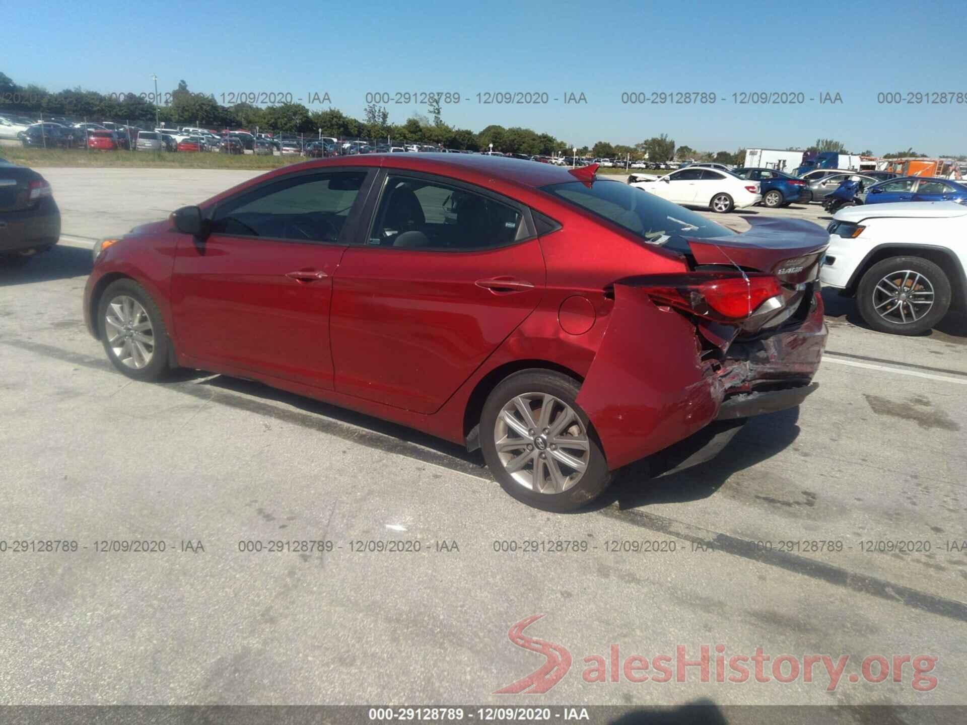 5NPDH4AE8GH761836 2016 HYUNDAI ELANTRA