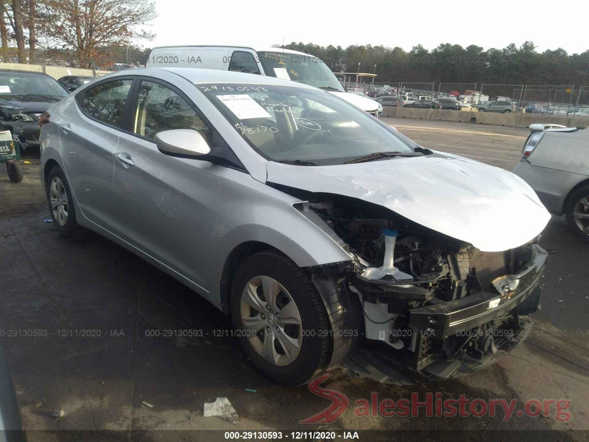 5NPDH4AE9GH736086 2016 HYUNDAI ELANTRA