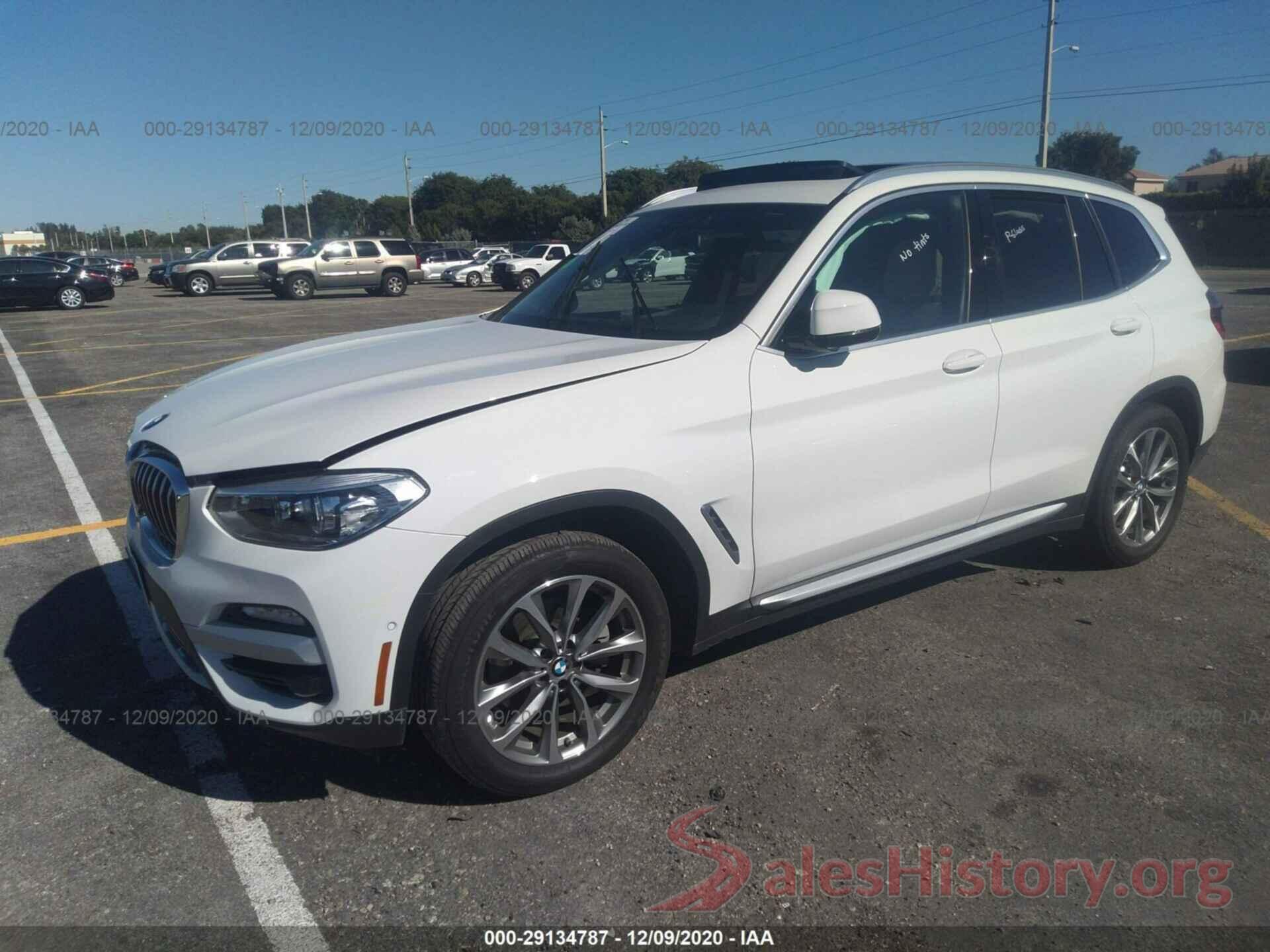 5UXTR7C55KLR52284 2019 BMW X3