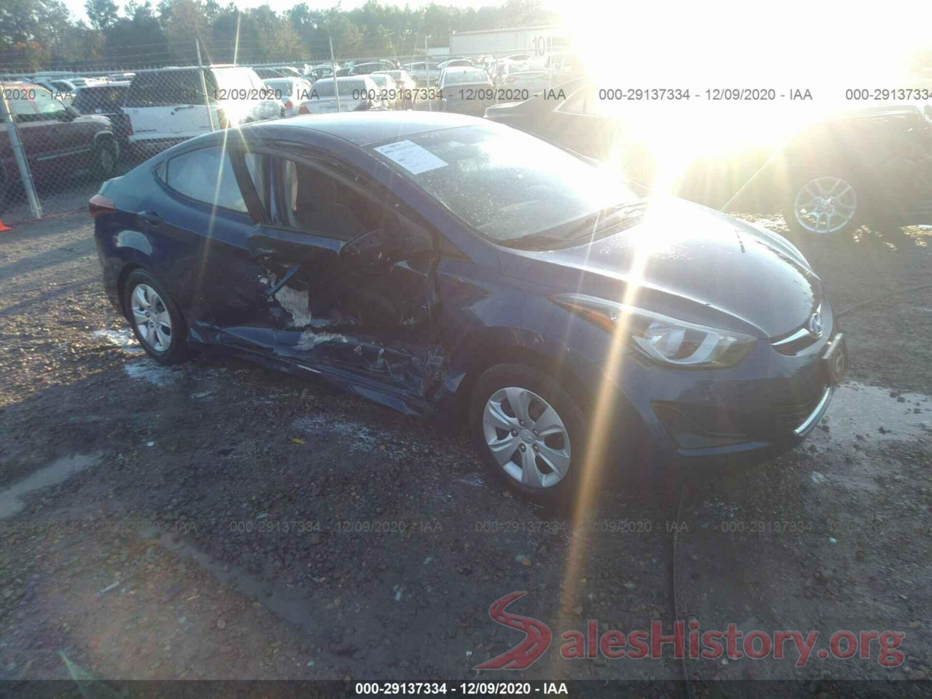 5NPDH4AE4GH775071 2016 HYUNDAI ELANTRA