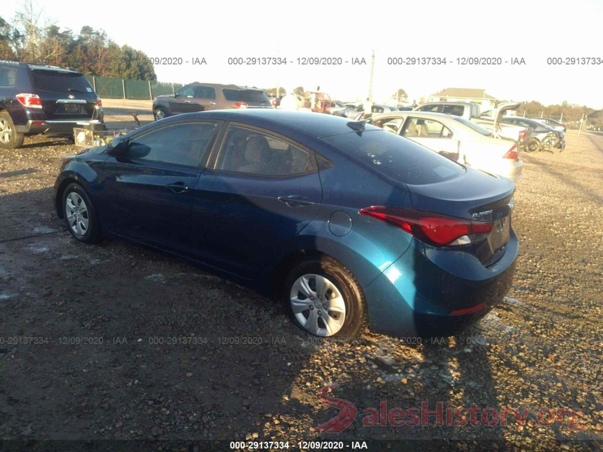 5NPDH4AE4GH775071 2016 HYUNDAI ELANTRA