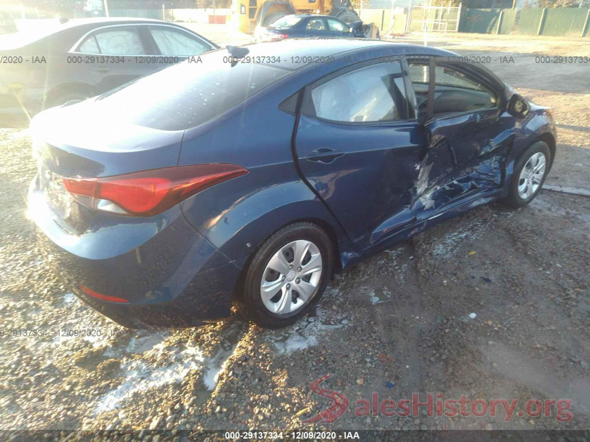 5NPDH4AE4GH775071 2016 HYUNDAI ELANTRA