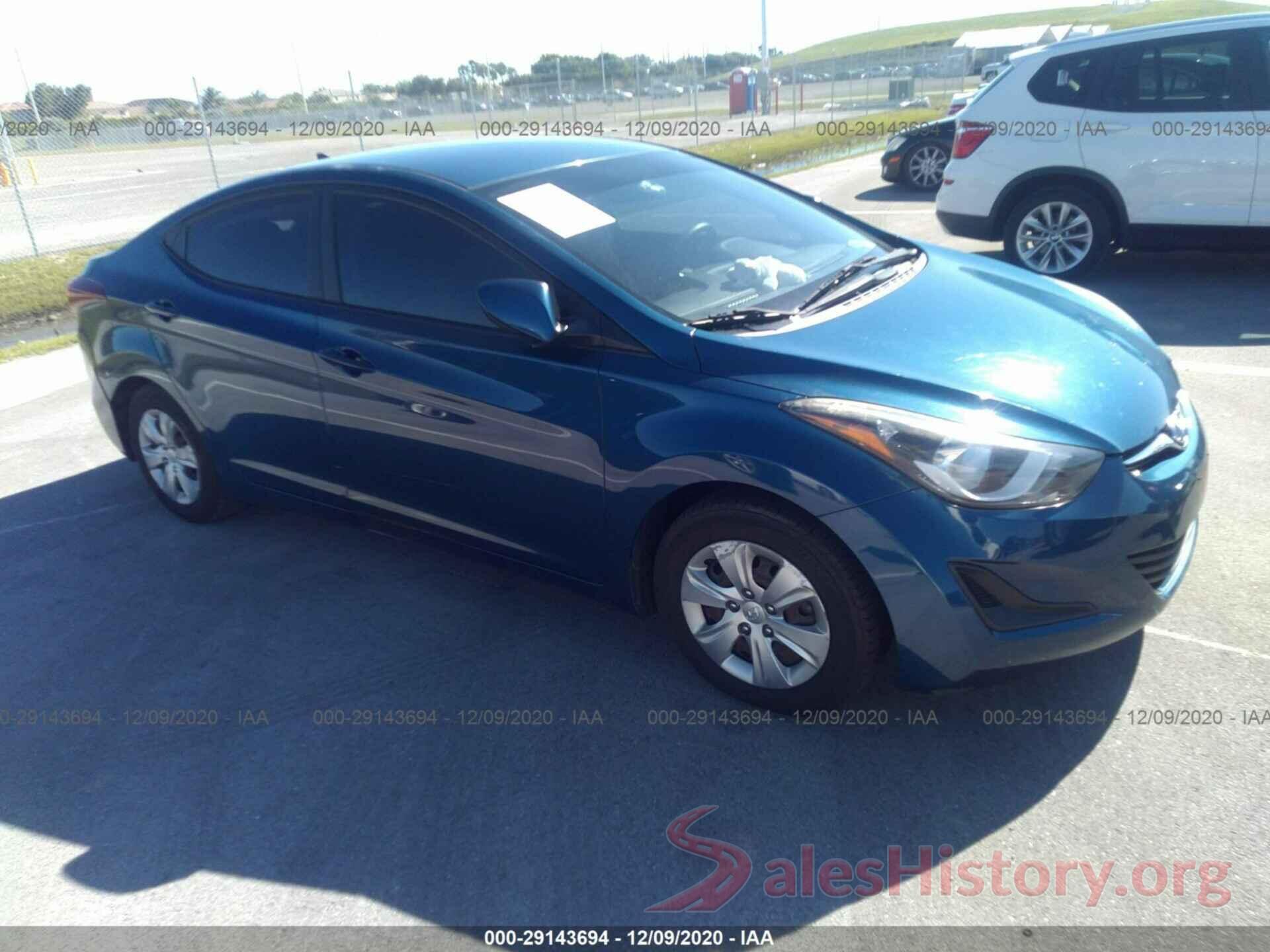 KMHDH4AE3GU490072 2016 HYUNDAI ELANTRA