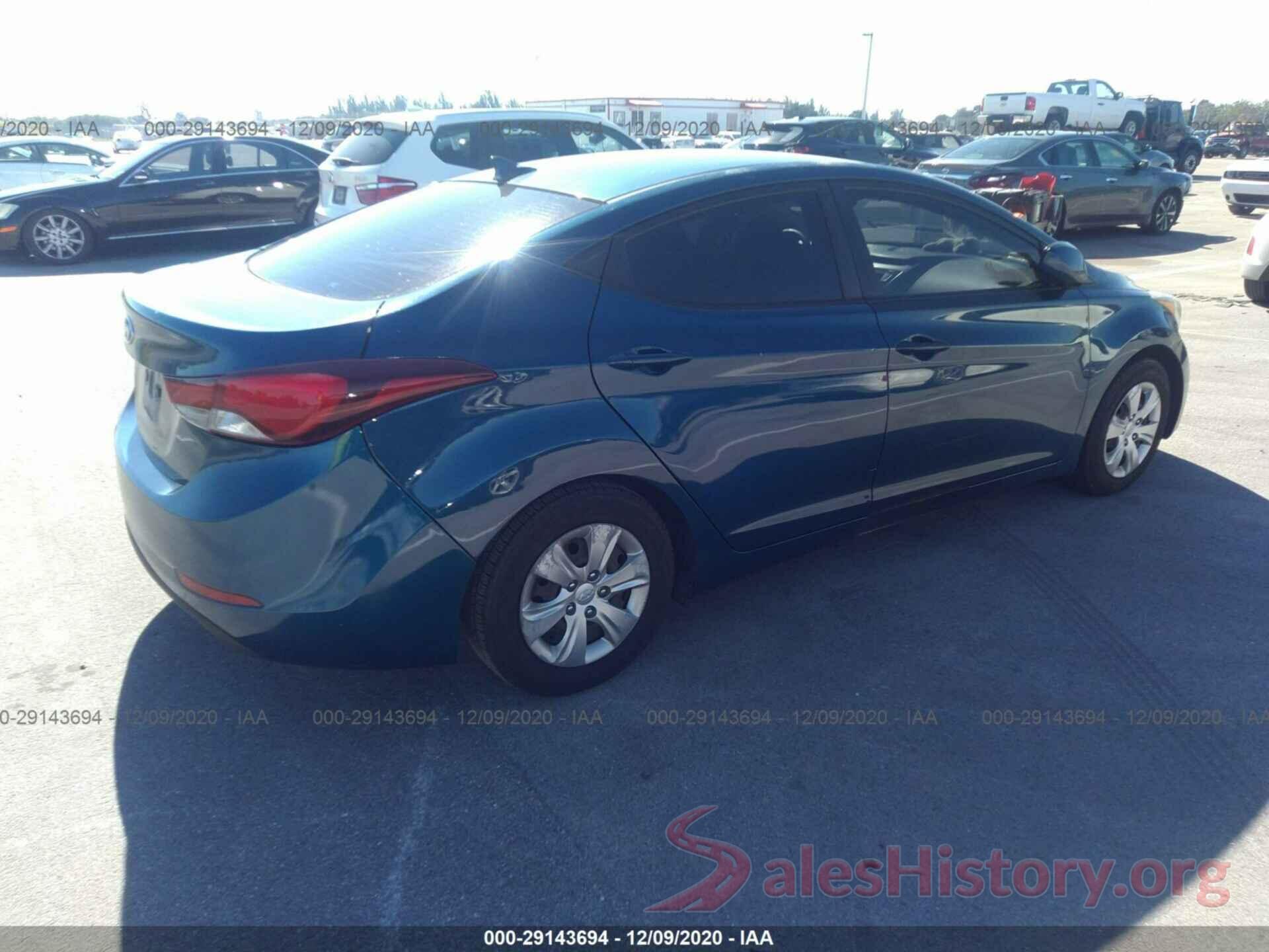 KMHDH4AE3GU490072 2016 HYUNDAI ELANTRA