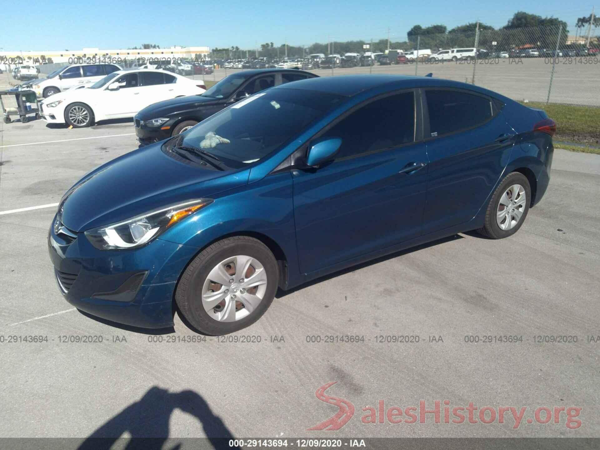 KMHDH4AE3GU490072 2016 HYUNDAI ELANTRA