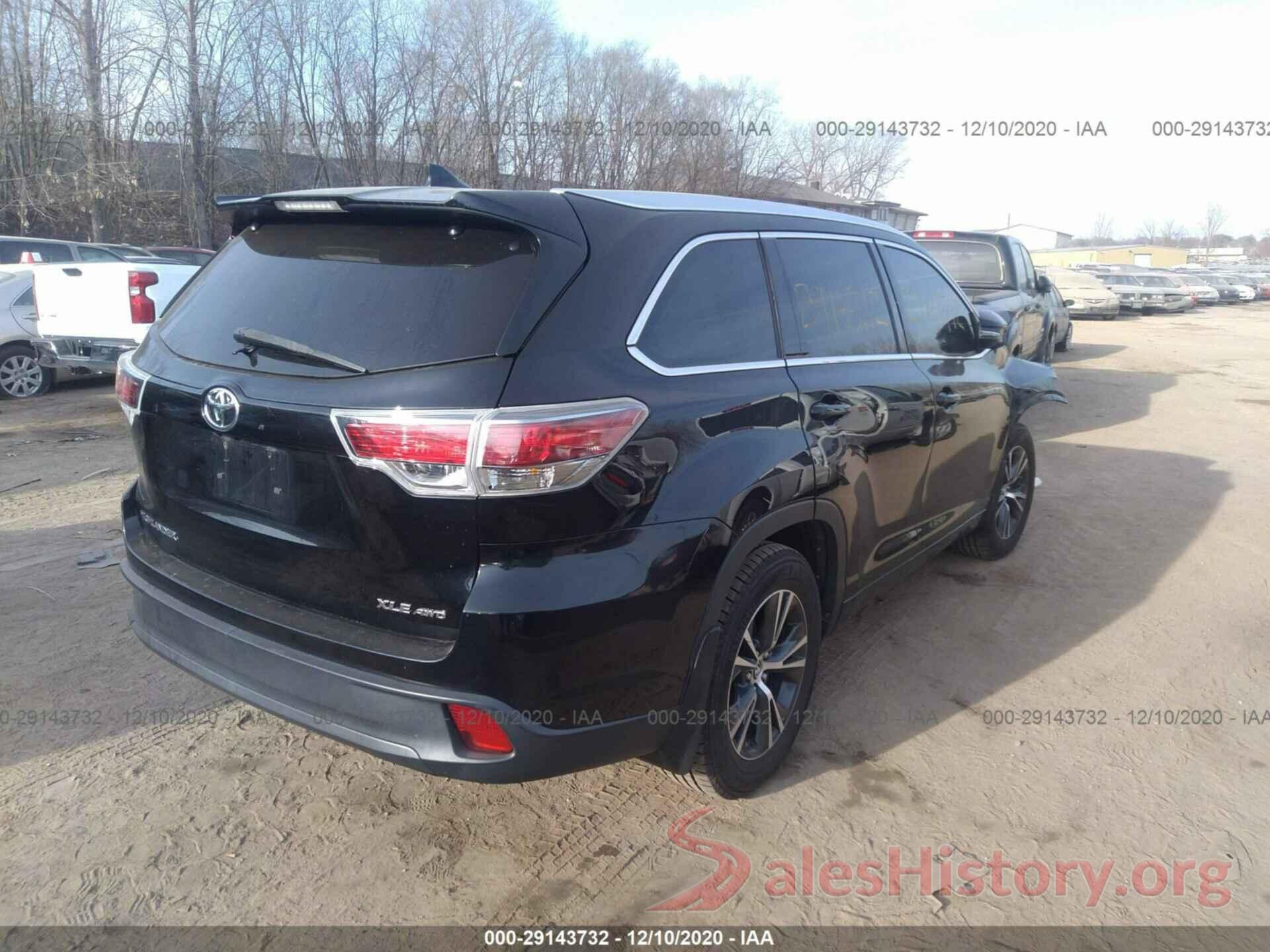 5TDJKRFH9GS236427 2016 TOYOTA HIGHLANDER