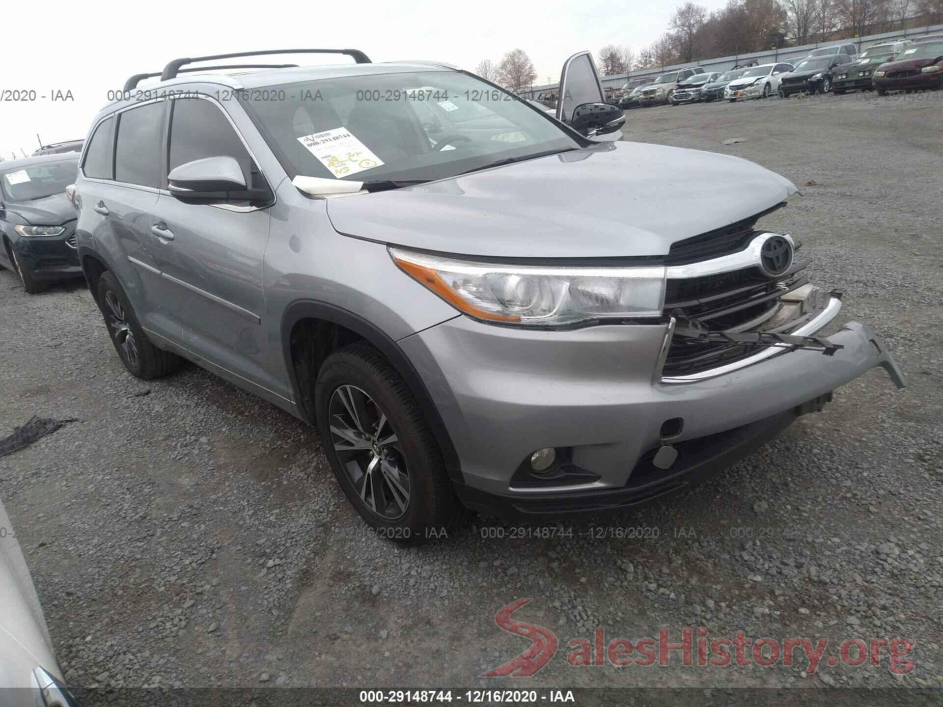 5TDKKRFH2GS502522 2016 TOYOTA HIGHLANDER