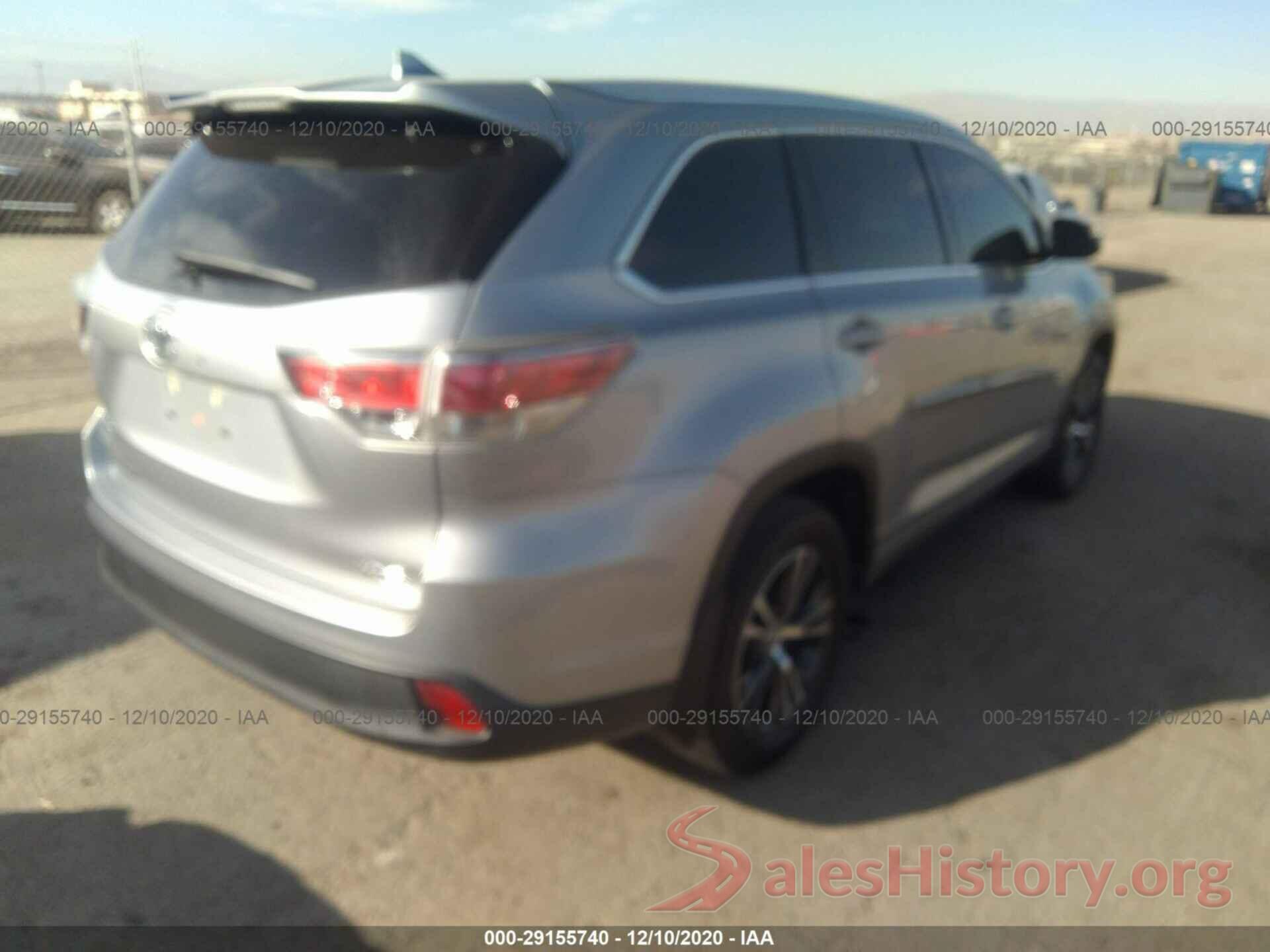 5TDKKRFH8GS505070 2016 TOYOTA HIGHLANDER